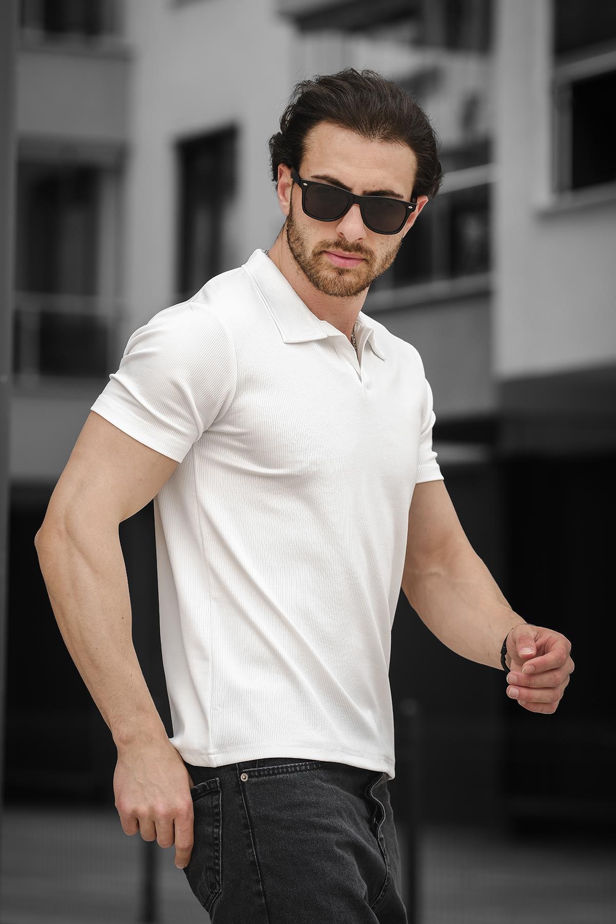 Ht Peha Slim Fit Otoban Kumaş Apaç Yaka Erkek Tshirt