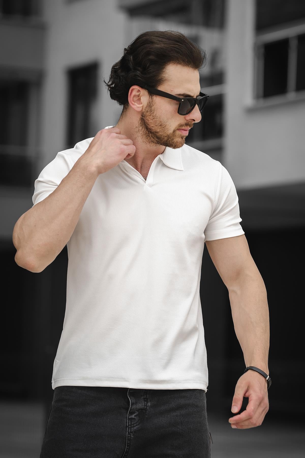 Ht Peha Slim Fit Otoban Kumaş Apaç Yaka Erkek Tshirt