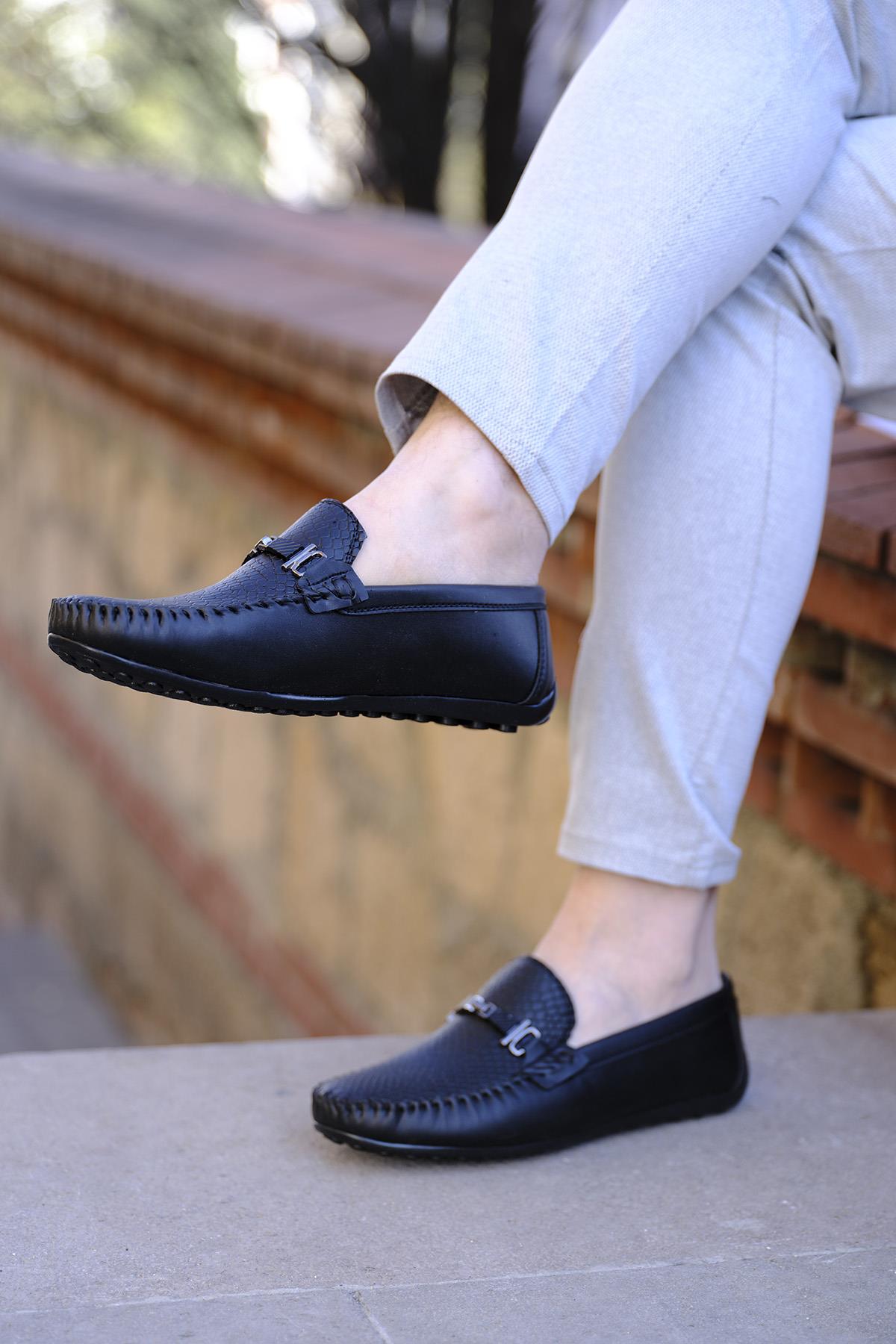 Hty Kanca Tokalı Baskı Detaylı Erkek Loafer