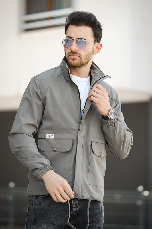 Juan Slim Fit Su İtici Bağcık Detaylı Kapüşonlu Erkek Mevsimlik Mont Yağmurluk