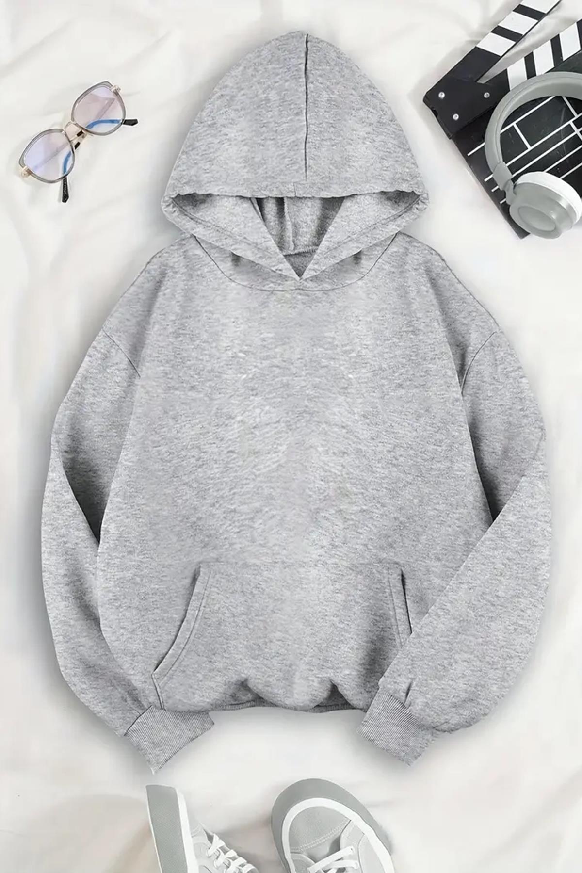 Leopar Stars Sırt Yıldız Baskılı İçi Pamuklu Unisex Sweatshirt