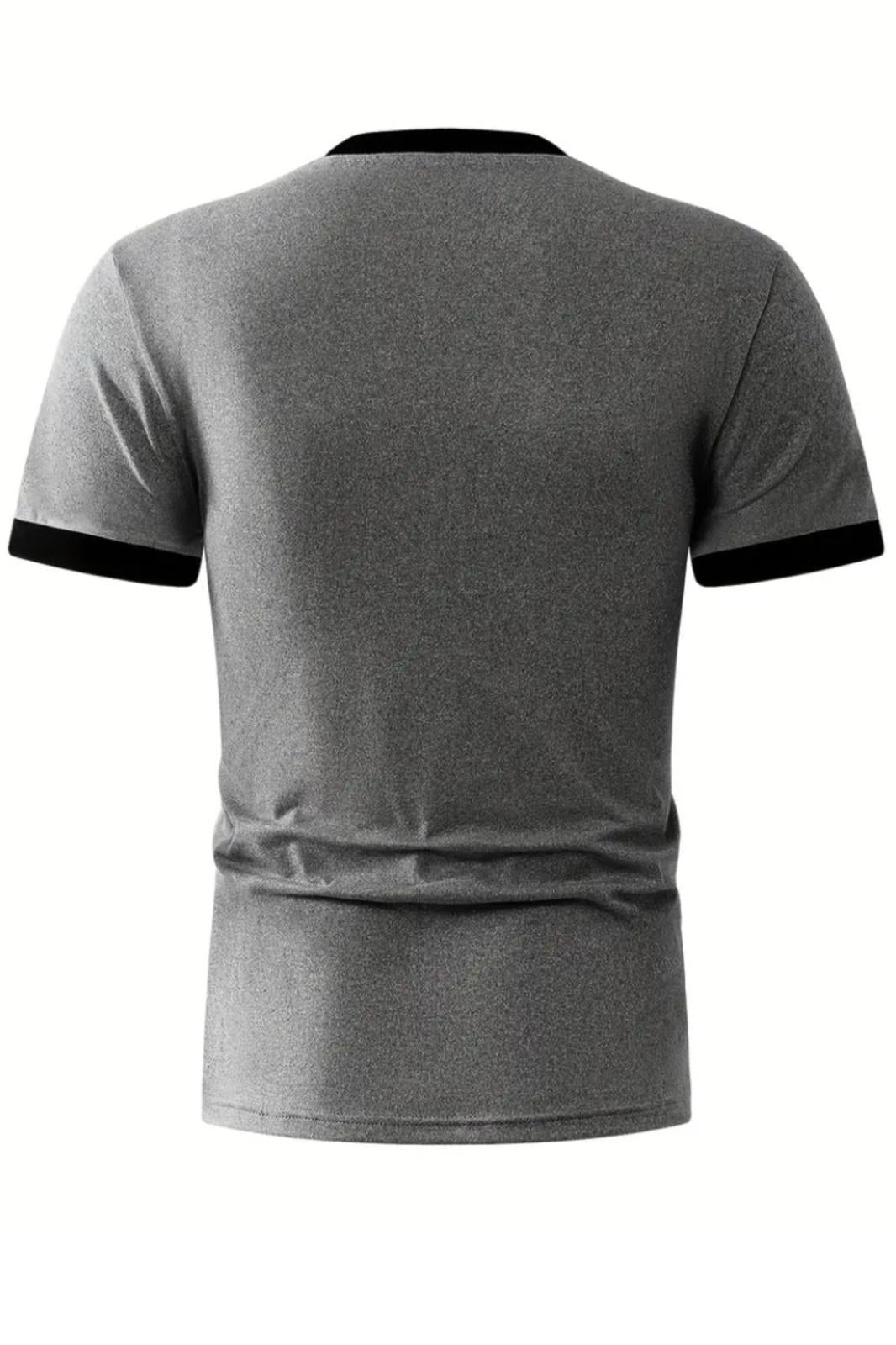 Lima Slim Fit Likralı Esnek Omuz ve Kol Şeritli Erkek Tshirt