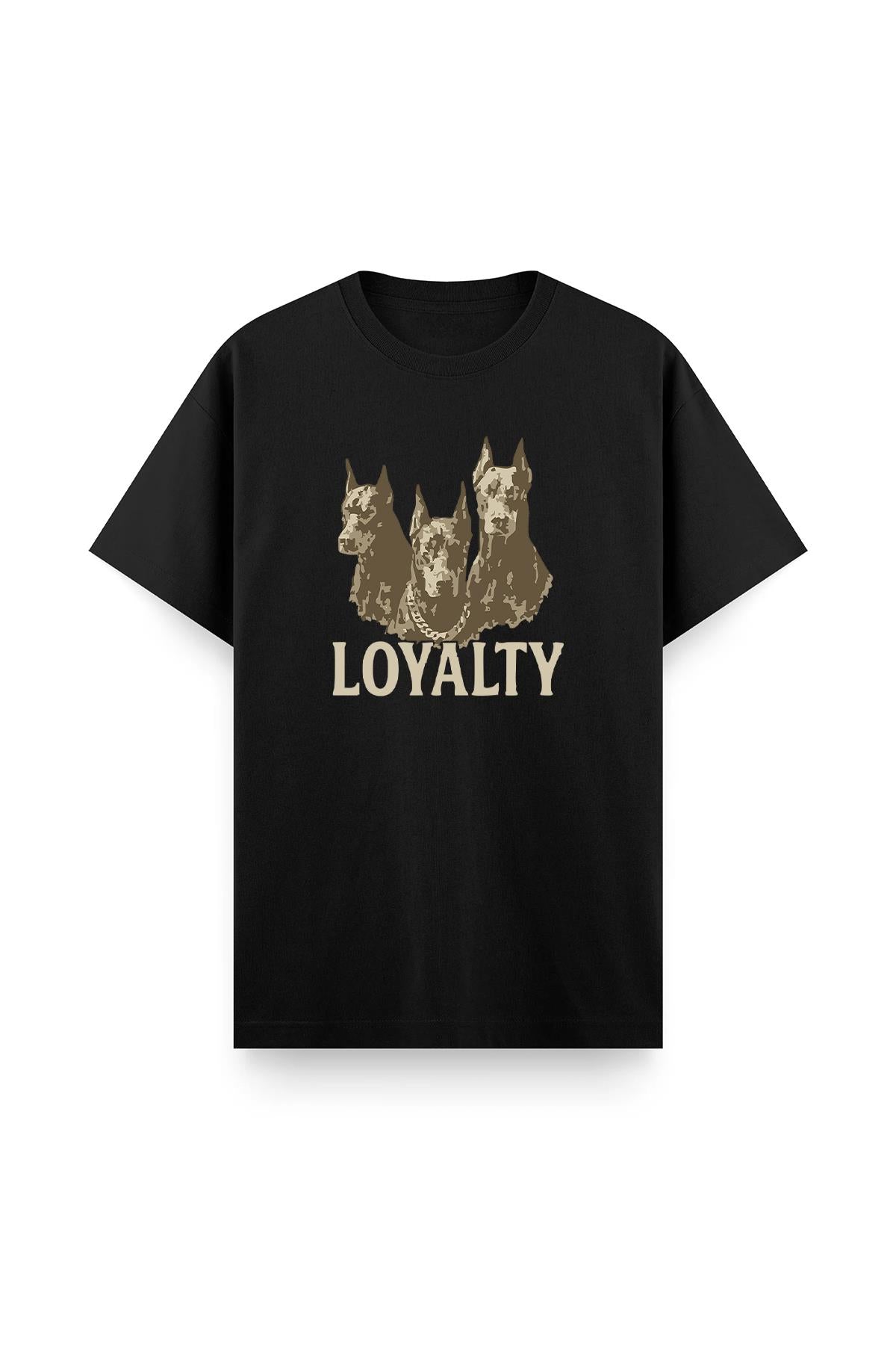 Loyalty Ön Baskılı Bisiklet Yaka Unisex Tshirt