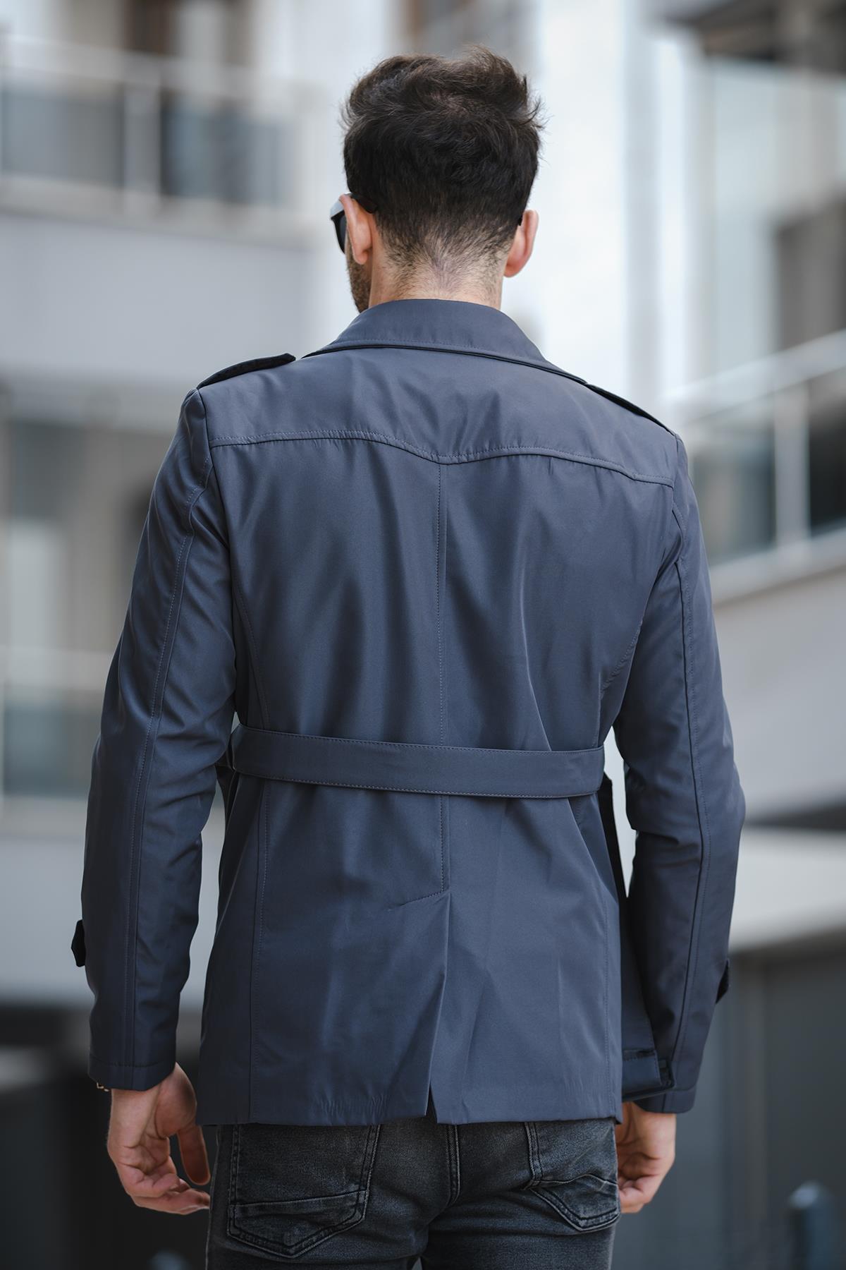 Lusaka Su İtici Slim Fit Kemer Detaylı Trençkot