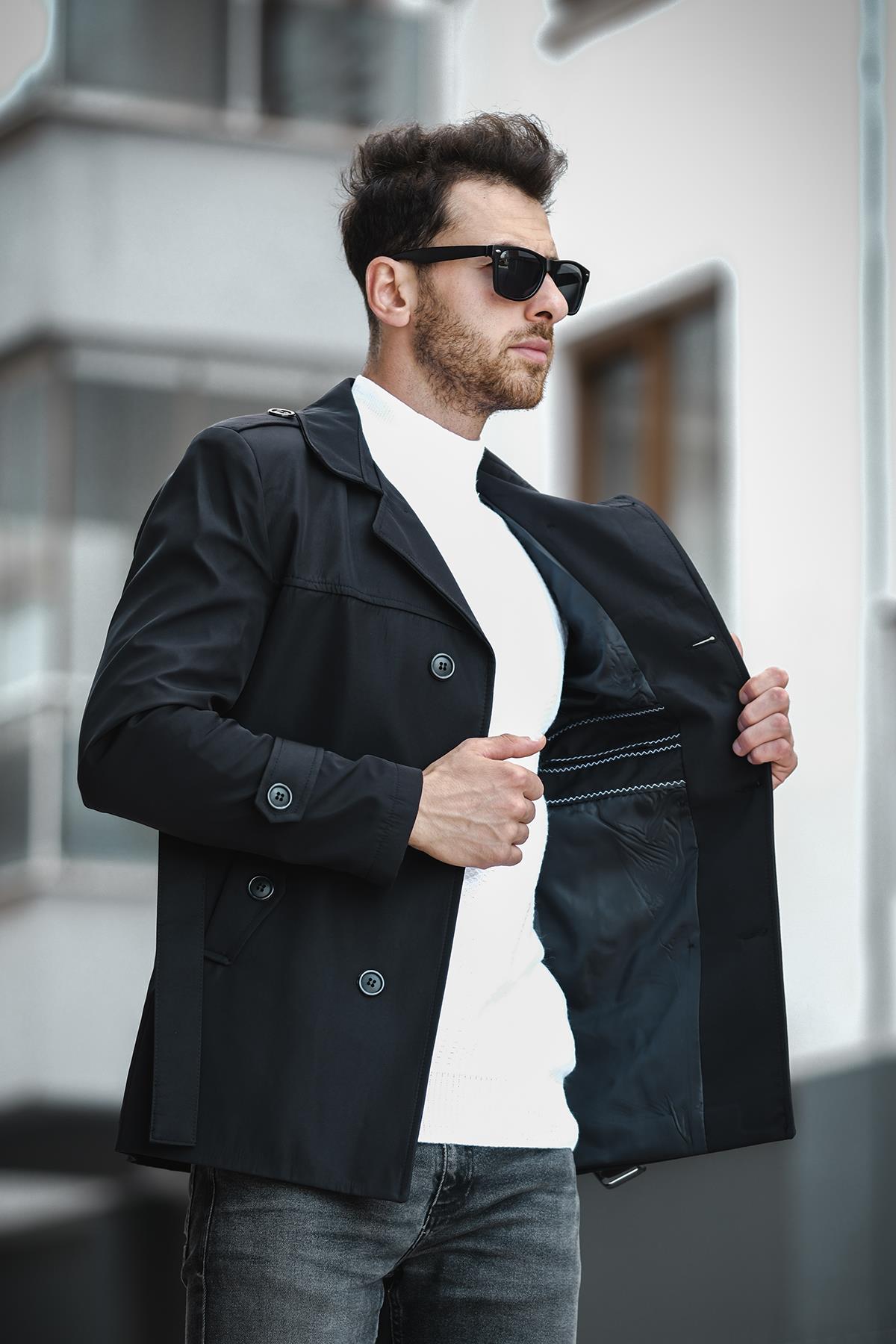 Lusaka Su İtici Slim Fit Kemer Detaylı Trençkot