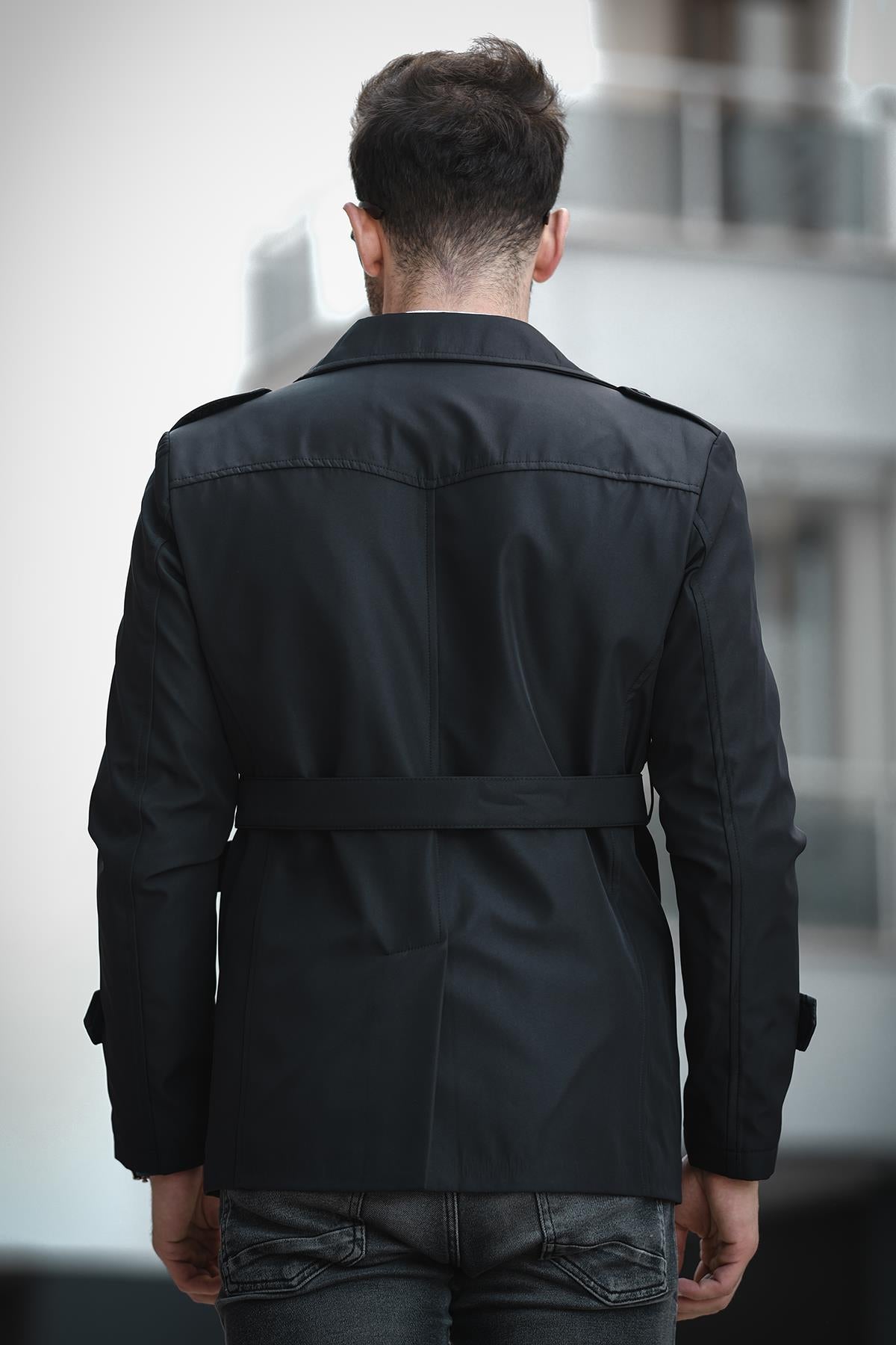 Lusaka Su İtici Slim Fit Kemer Detaylı Trençkot
