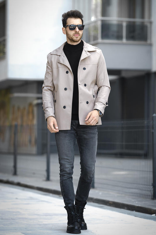 Lusaka Su İtici Slim Fit Kemer Detaylı Trençkot
