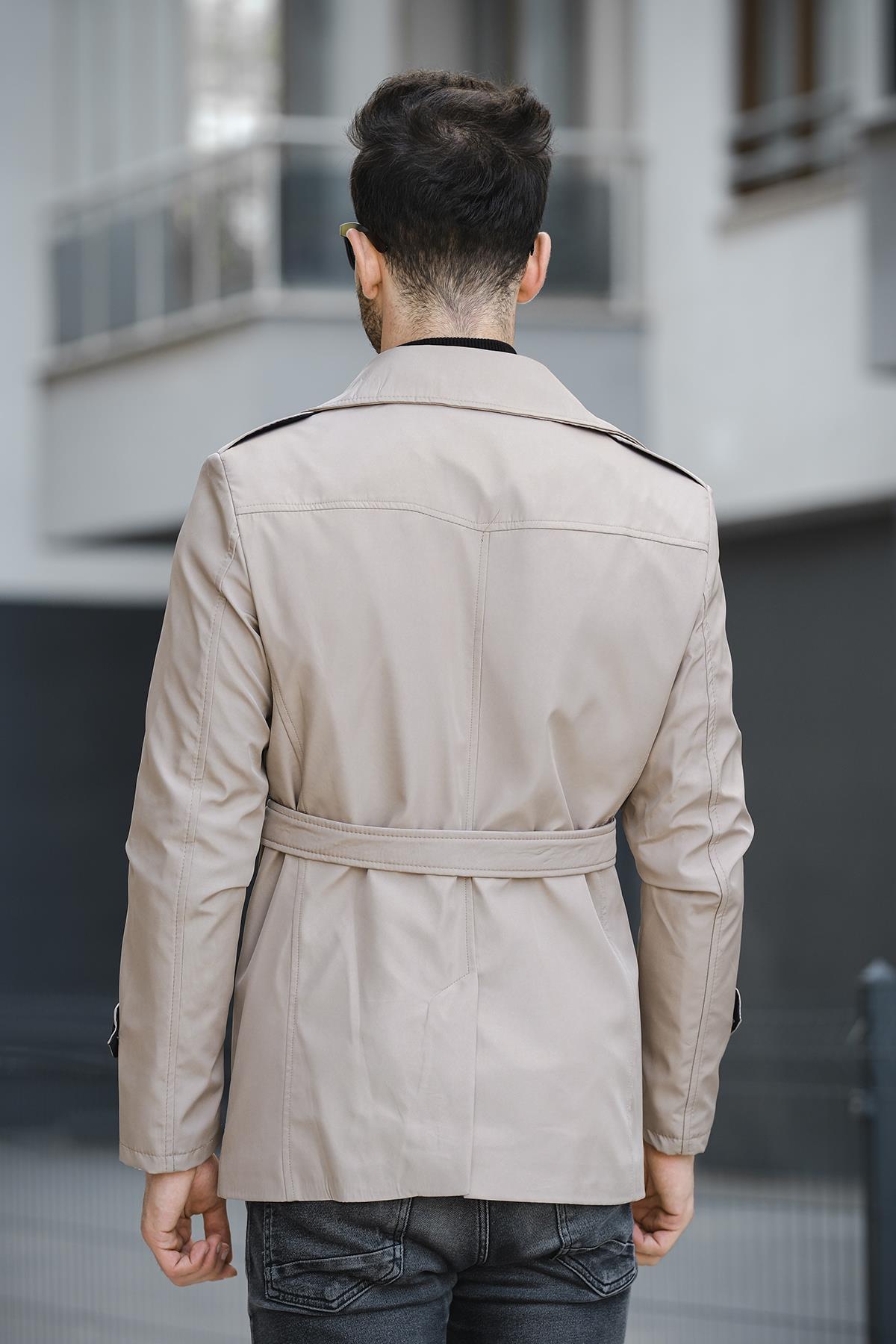 Lusaka Su İtici Slim Fit Kemer Detaylı Trençkot