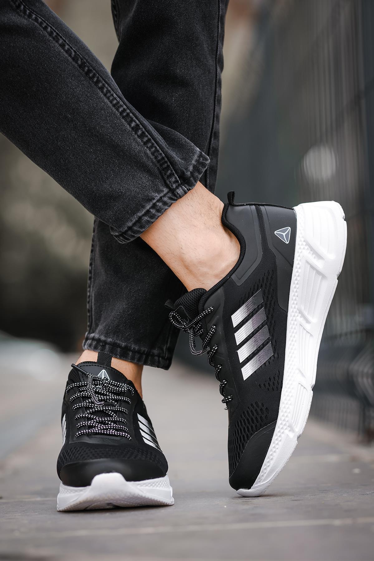Mj 2155 Nefes Alabilen Bağcıklı Rahat Kalın Taban Erkek Sneaker