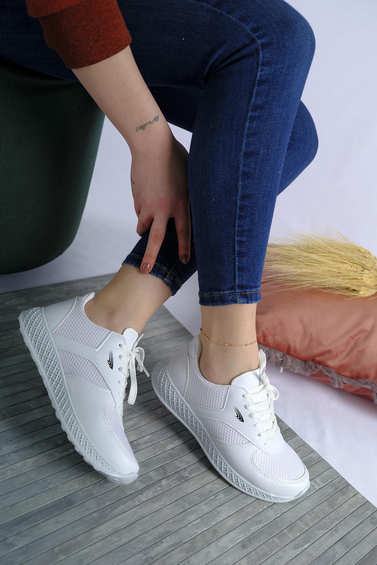Monica Kalın Taban Fileli Kadın Sneaker