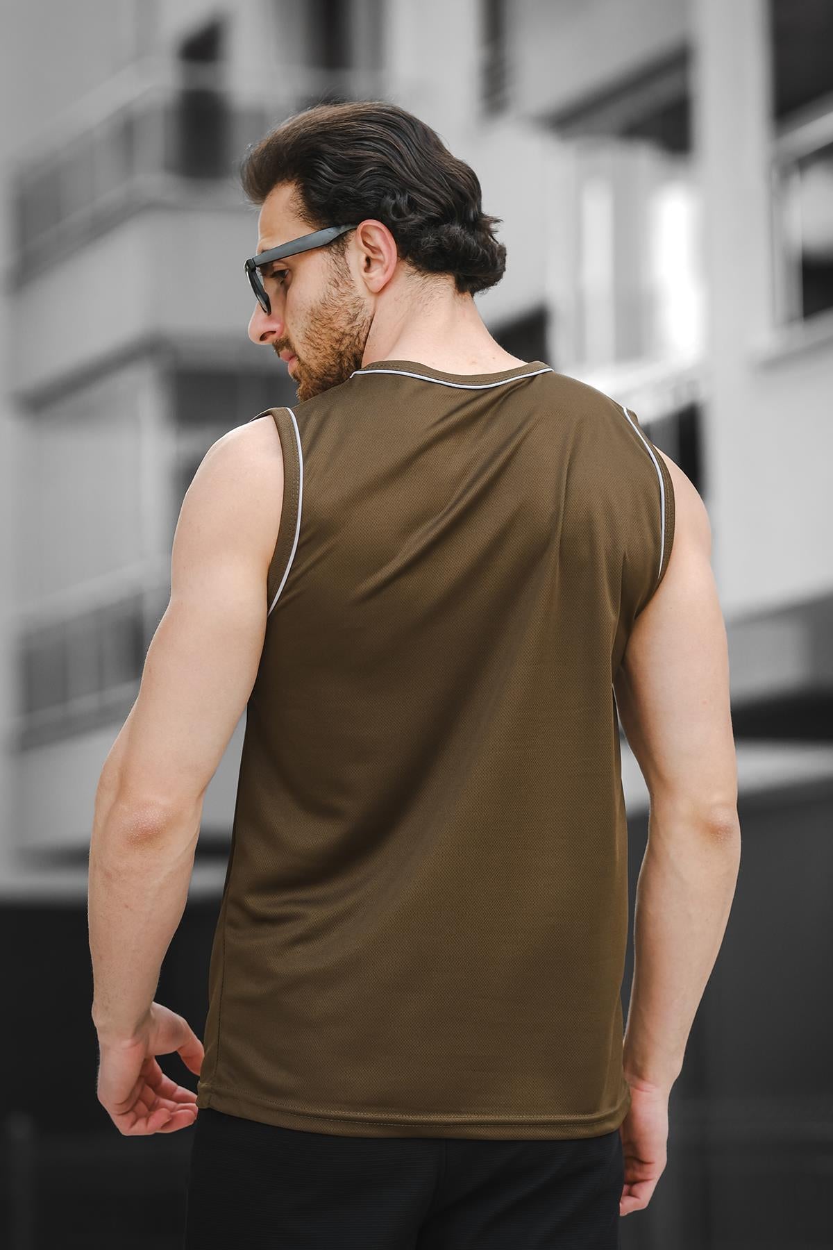 Mozi Mikro Polyester Slim Fit Perform Antrenman Sporcu Erkek Atlet
