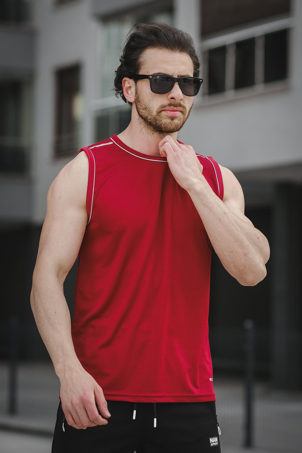 Mozi Mikro Polyester Slim Fit Perform Antrenman Sporcu Erkek Atlet