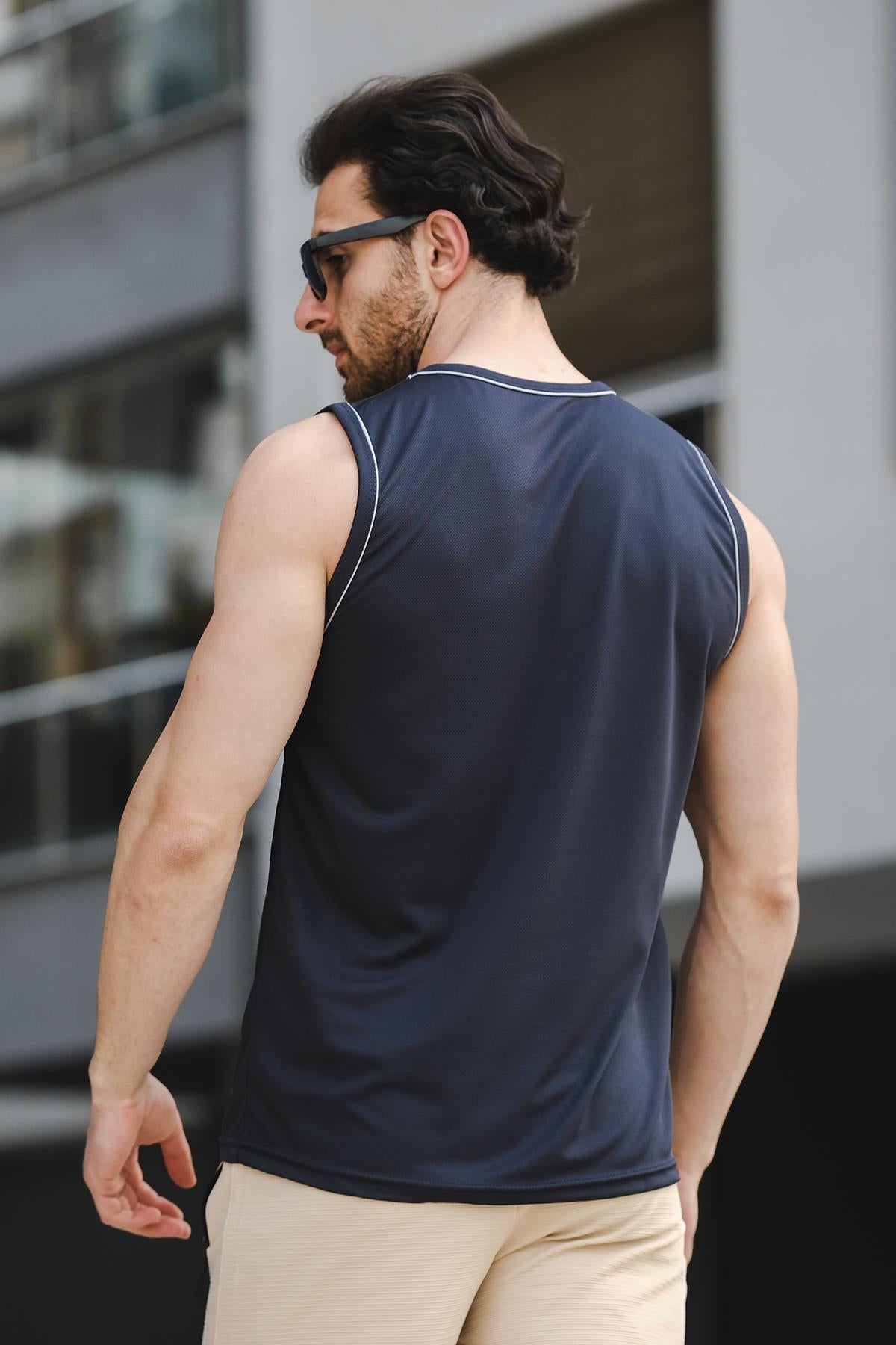 Mozi Mikro Polyester Slim Fit Perform Antrenman Sporcu Erkek Atlet