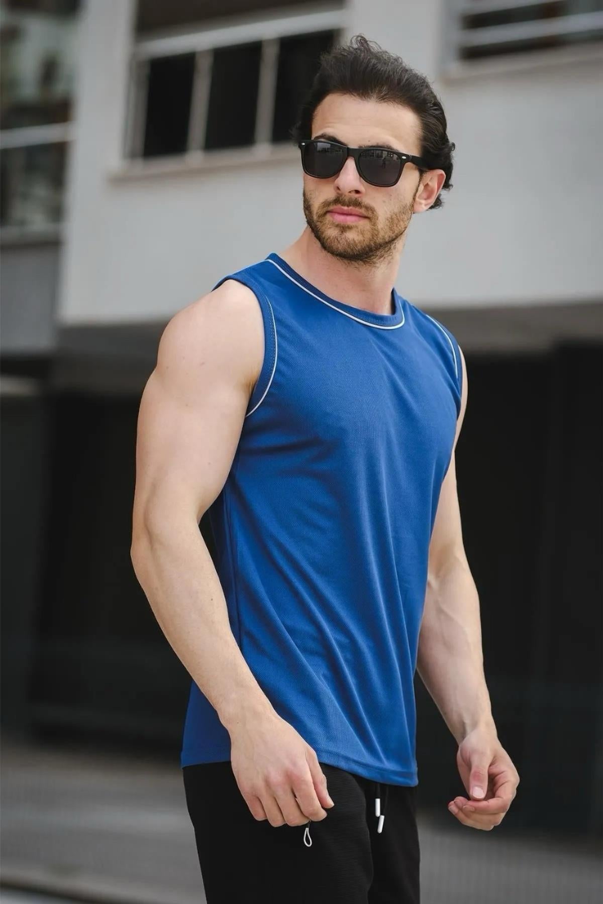 Mozi Mikro Polyester Slim Fit Perform Antrenman Sporcu Erkek Atlet