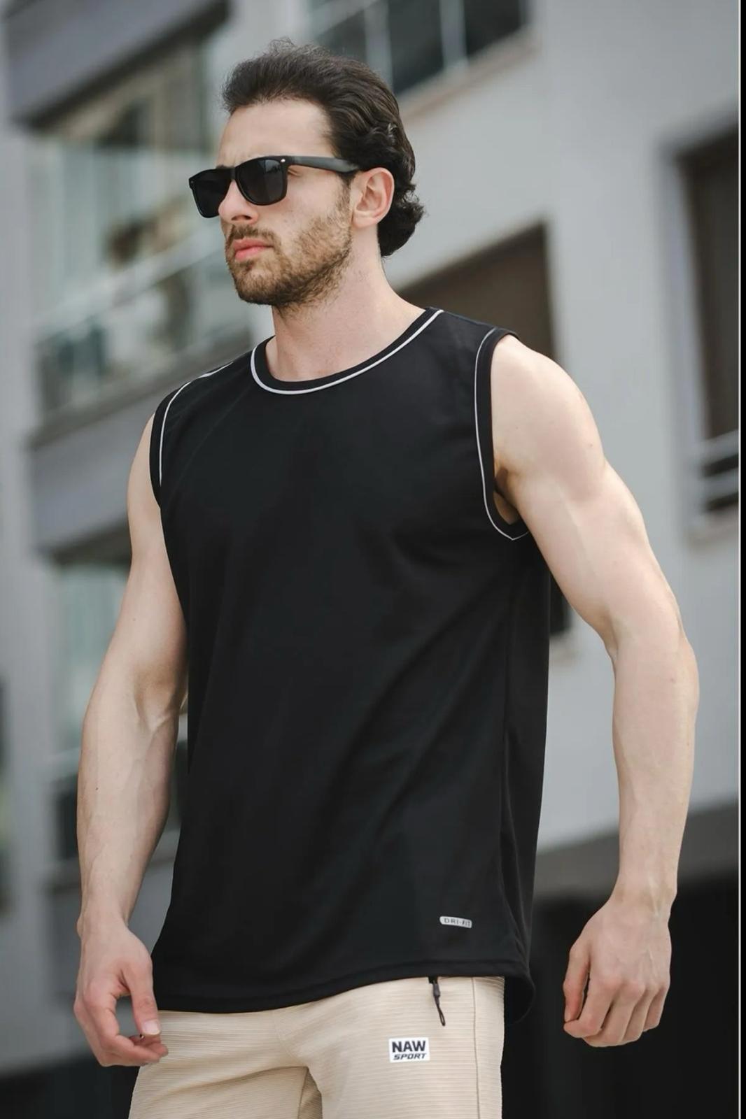 Mozi Mikro Polyester Slim Fit Perform Antrenman Sporcu Erkek Atlet