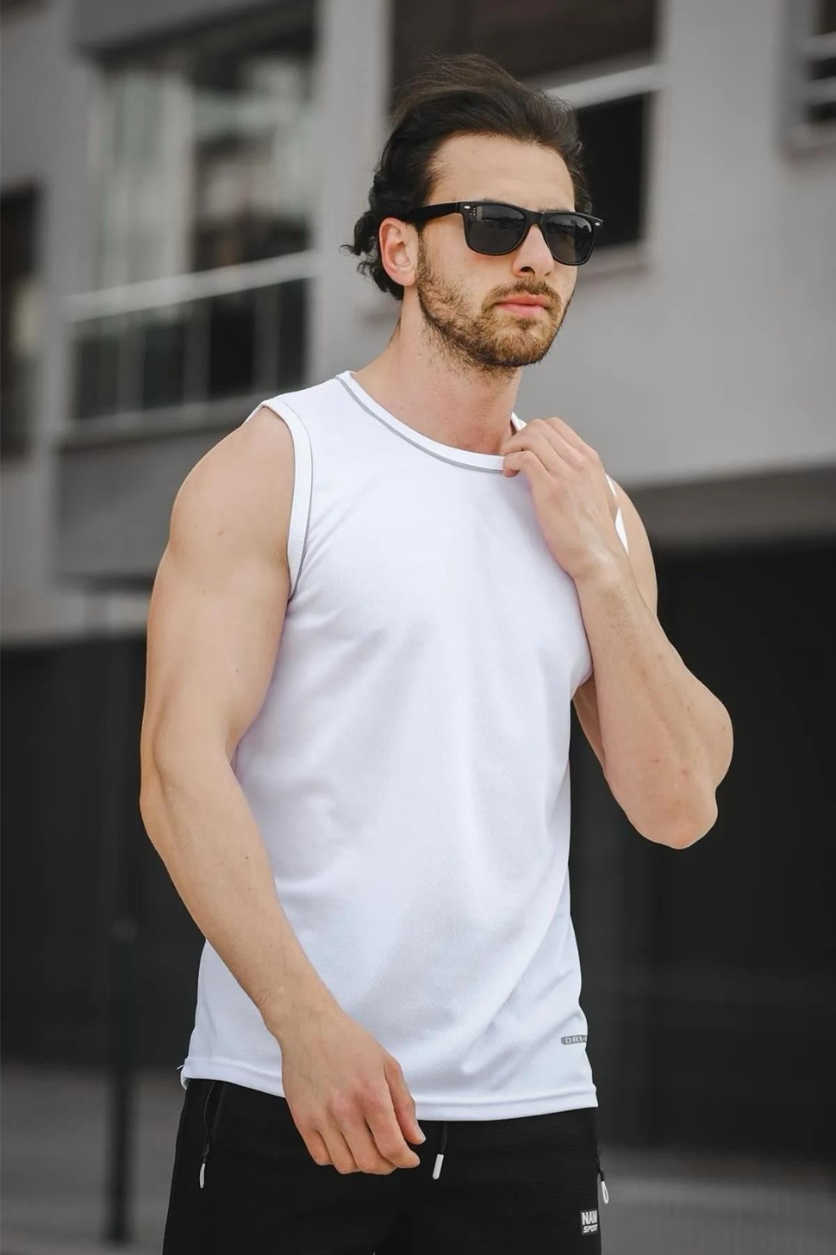 Mozi Mikro Polyester Slim Fit Perform Antrenman Sporcu Erkek Atlet