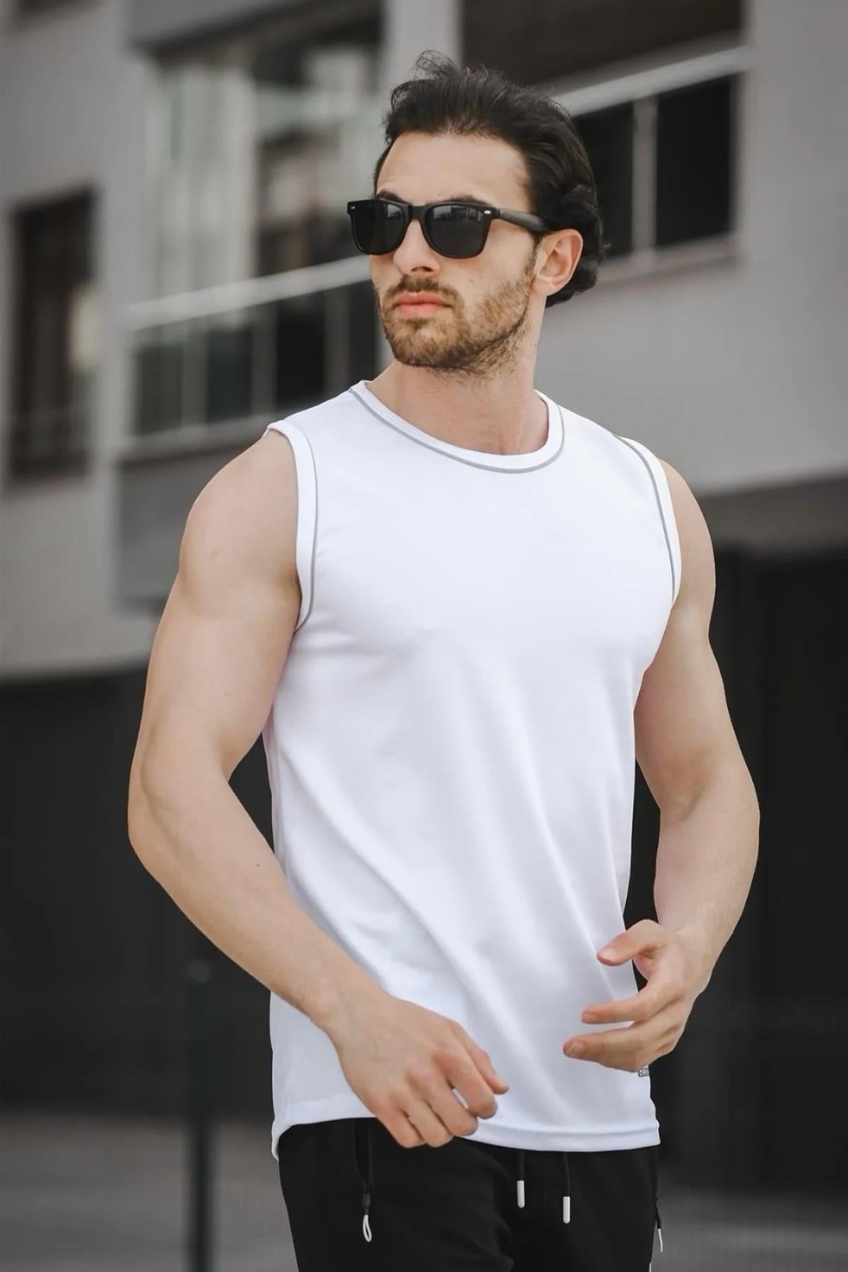 Mozi Mikro Polyester Slim Fit Perform Antrenman Sporcu Erkek Atlet