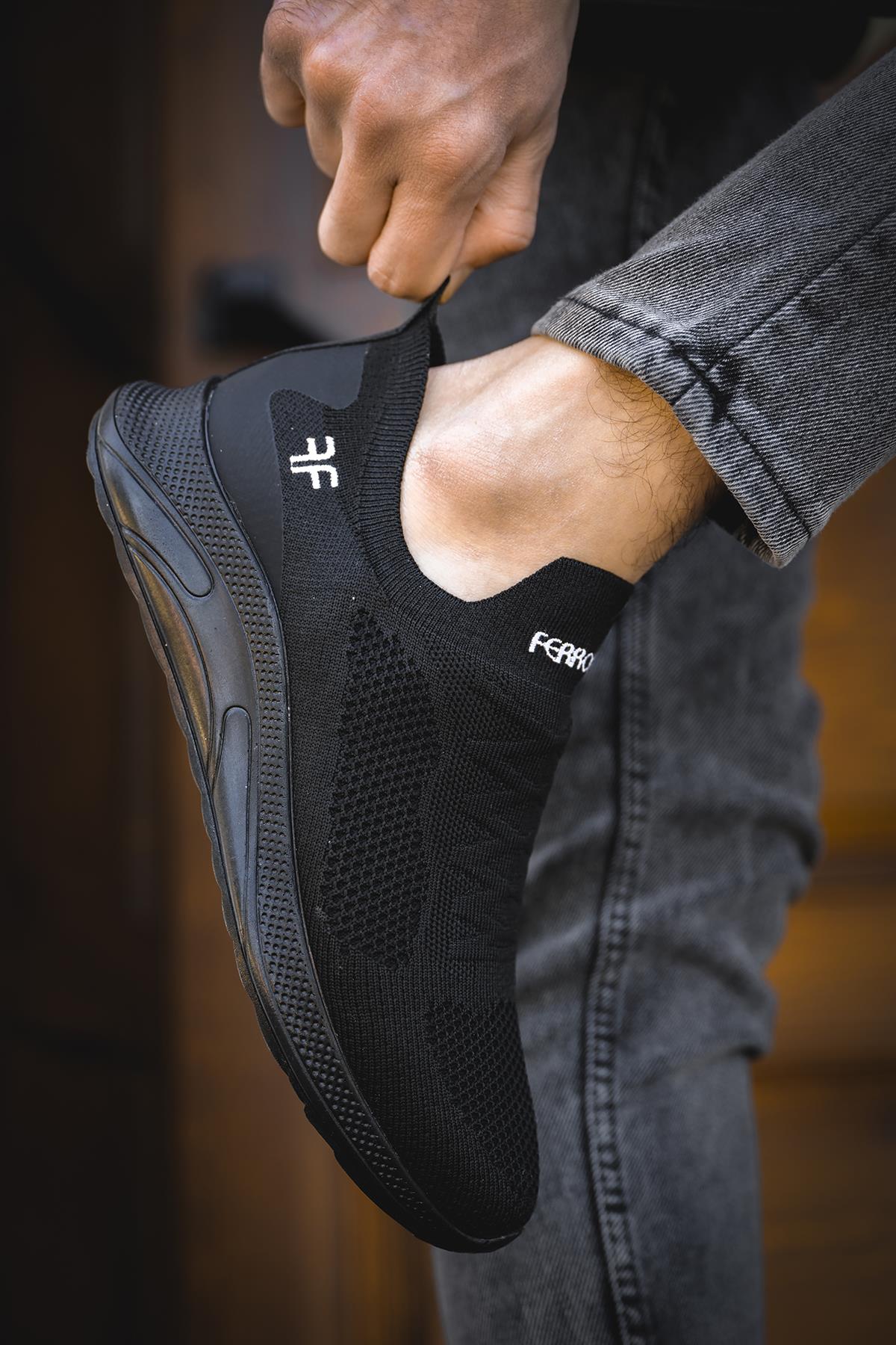 Ossa Slip On Nefes Alan Kalın Taban Erkek Sneaker