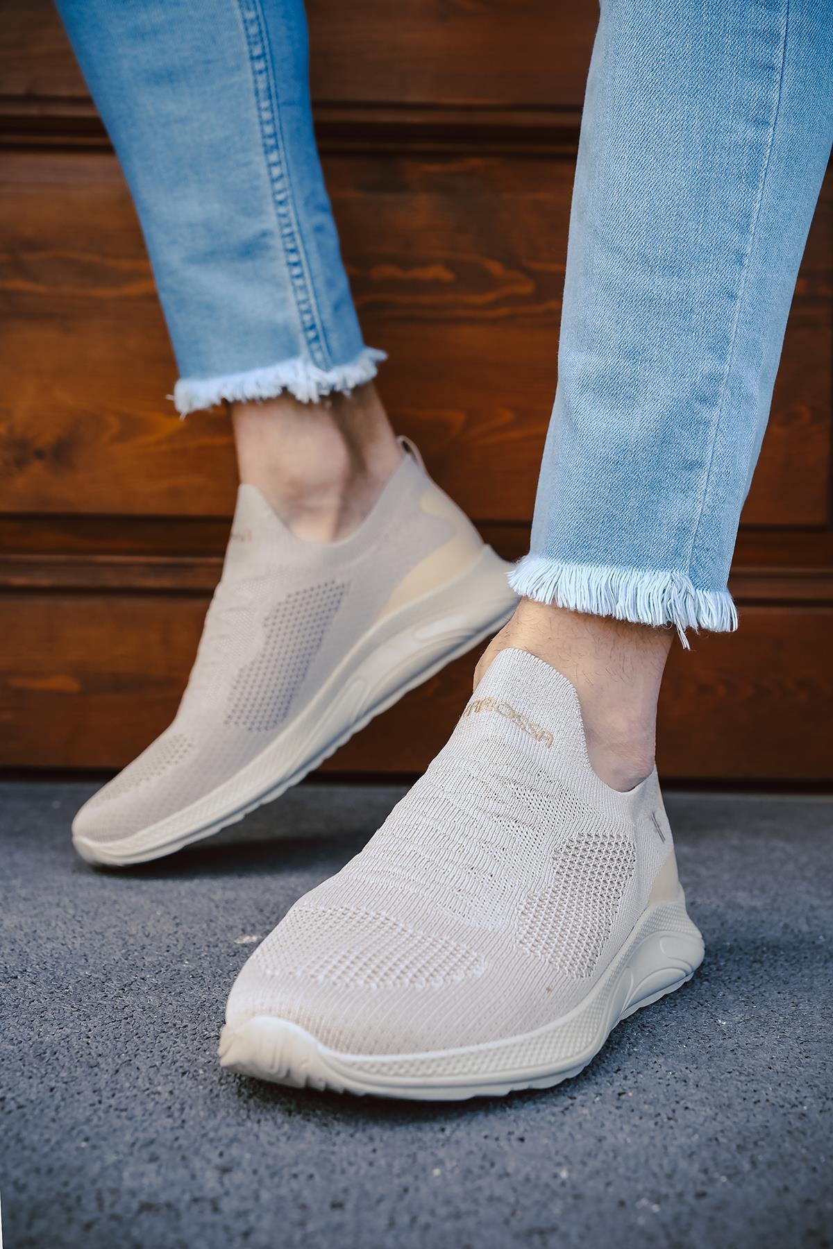 Ossa Slip On Nefes Alan Kalın Taban Erkek Sneaker