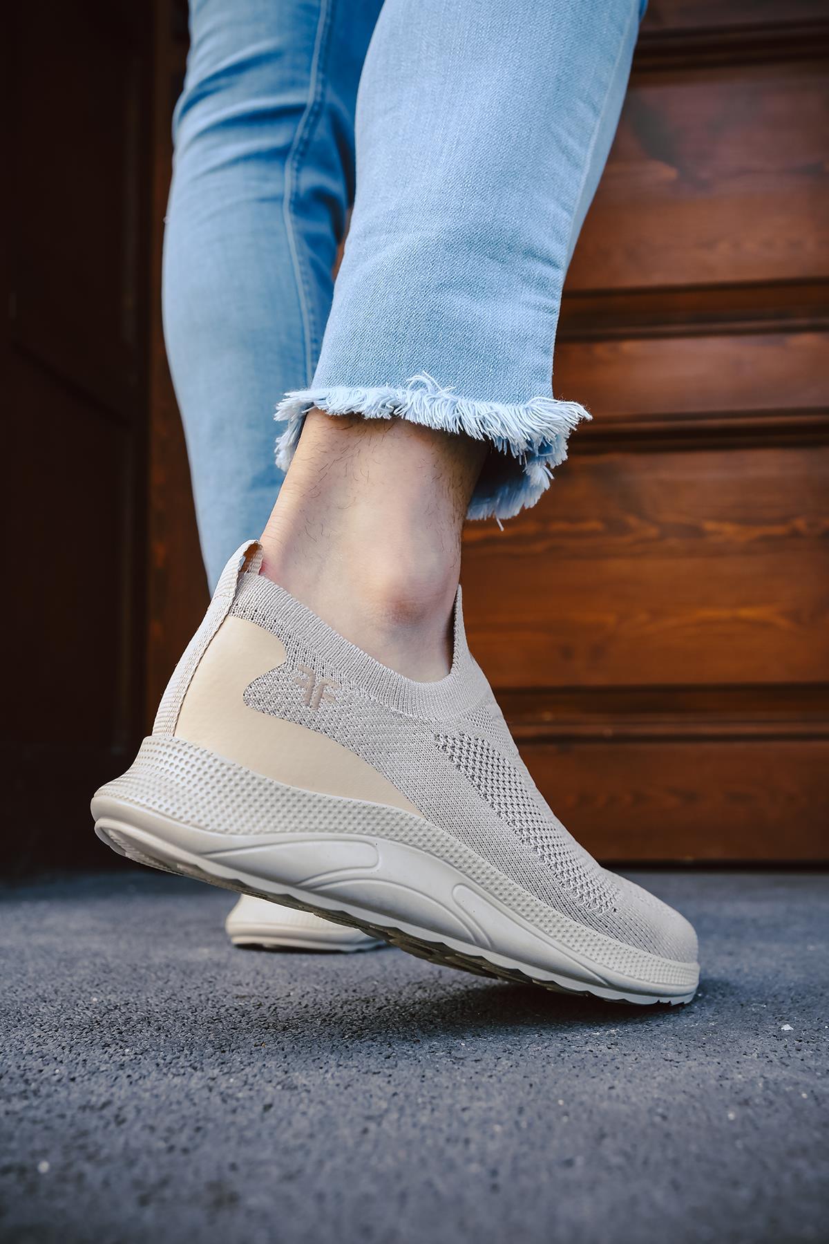 Ossa Slip On Nefes Alan Kalın Taban Erkek Sneaker