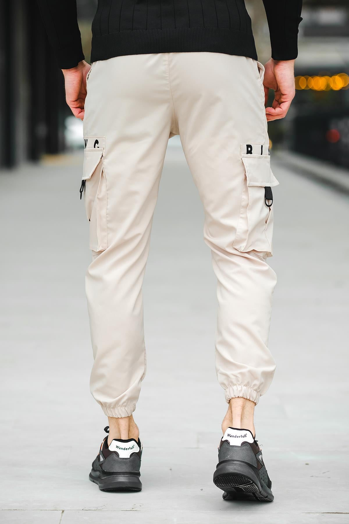 Pietro Slim Fit Kort Paraşüt Kargo Cepli Erkek Eşofman Alt