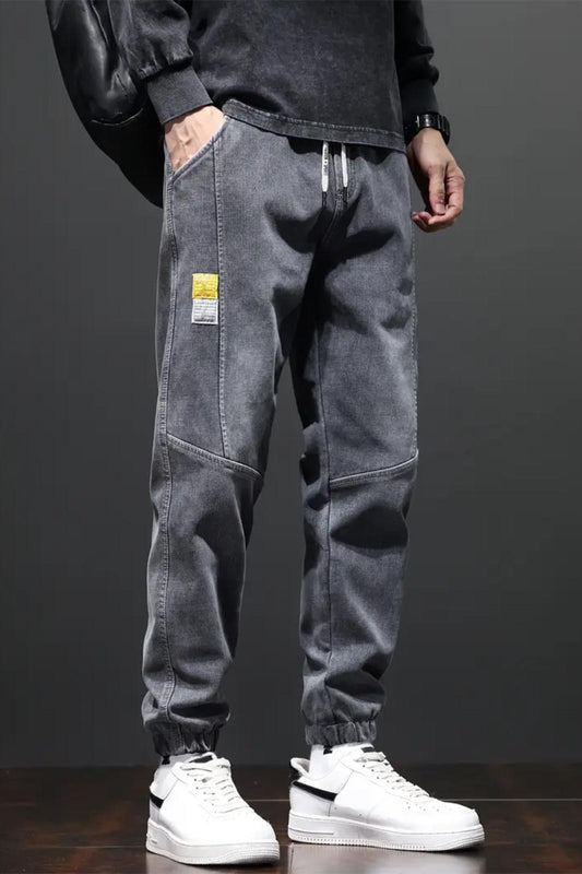 Reax Joss Beli ve Paçası Lastikli İpli Jogger Kesim Erkek Jean Pantolon