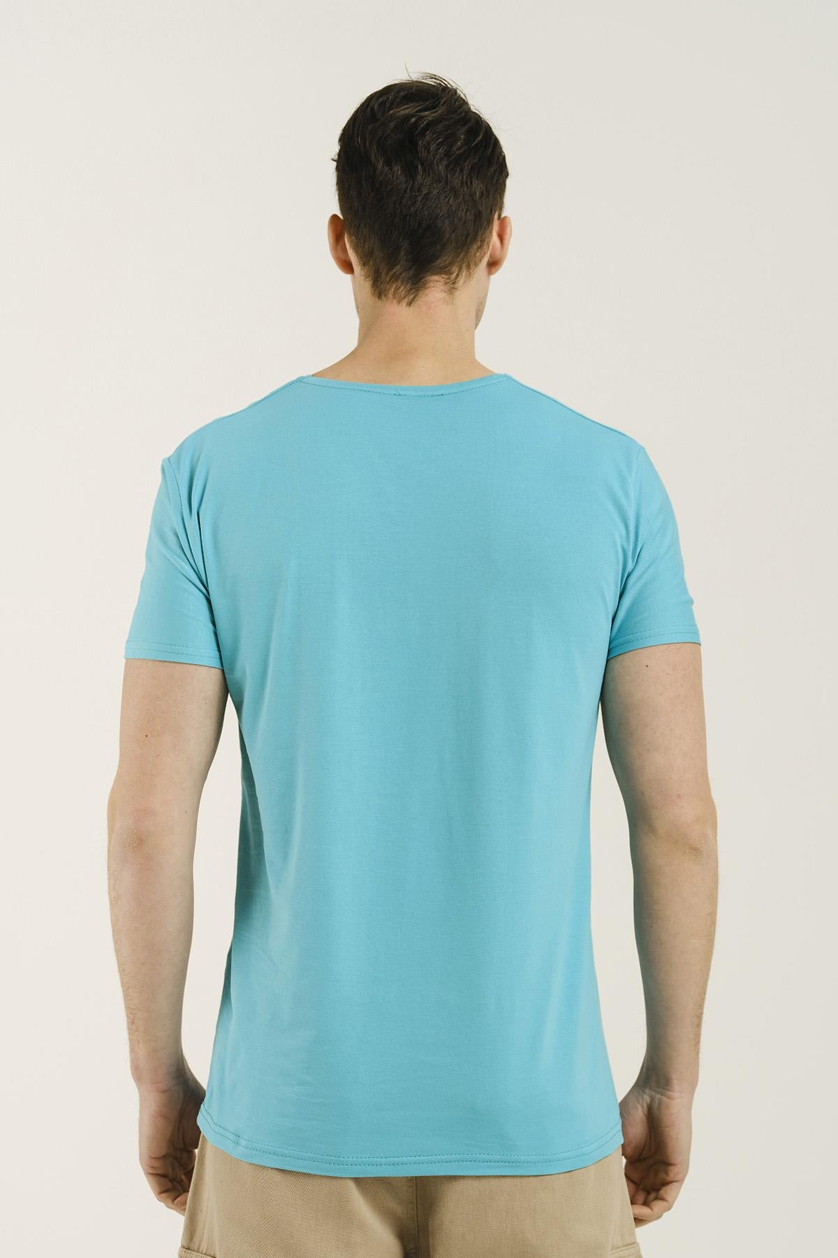 Riley V Yaka Slim Fit Basic Erkek Tshirt