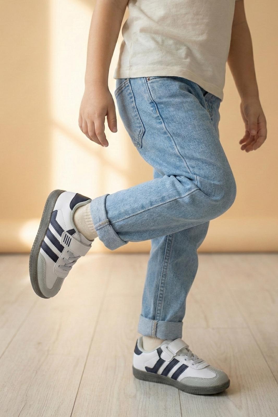 Samm Rahat Taban Cırtlı Bağcıklı Erkek Kız Çocuk Spor Ayakkabı