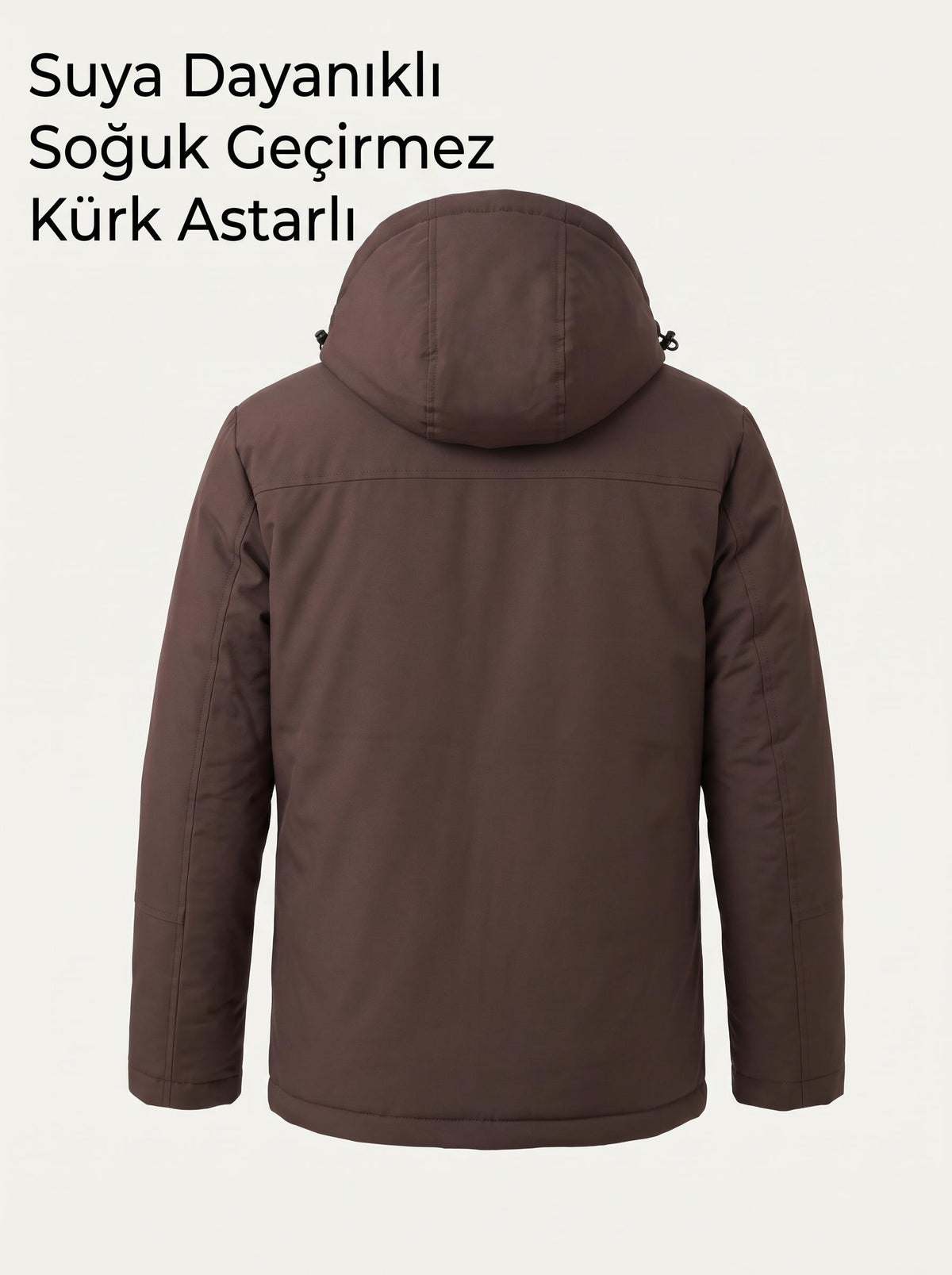 Tuc 2034 İçi Polar/Kürk Astarlı Su İtici Termal Softshell Erkek Mont - Soğuk Geçirmez Spor Kaban Büyük Beden Erkek Mont