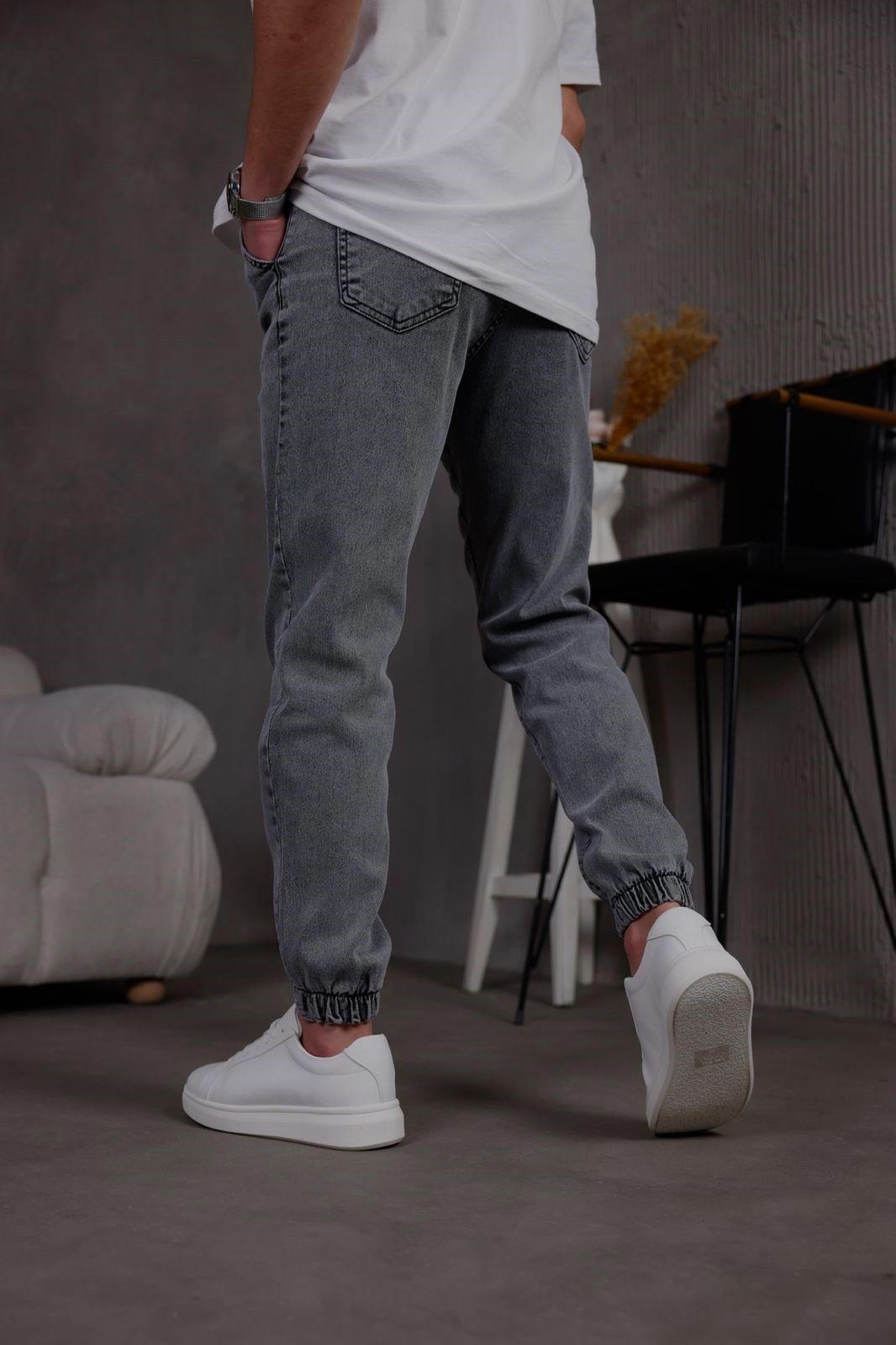 Zessi Paçası ve Beli Lastikli Slim Fit Likralı Kot Jogger Pantolon