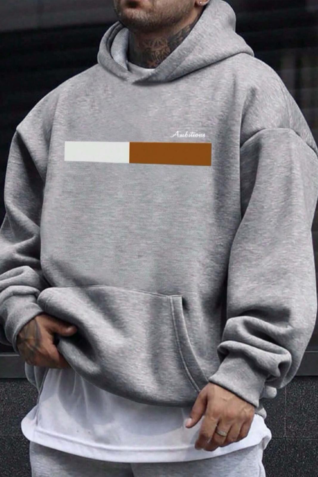 Ambitious Baskılı Pamuklu Erkek Sweatshirt