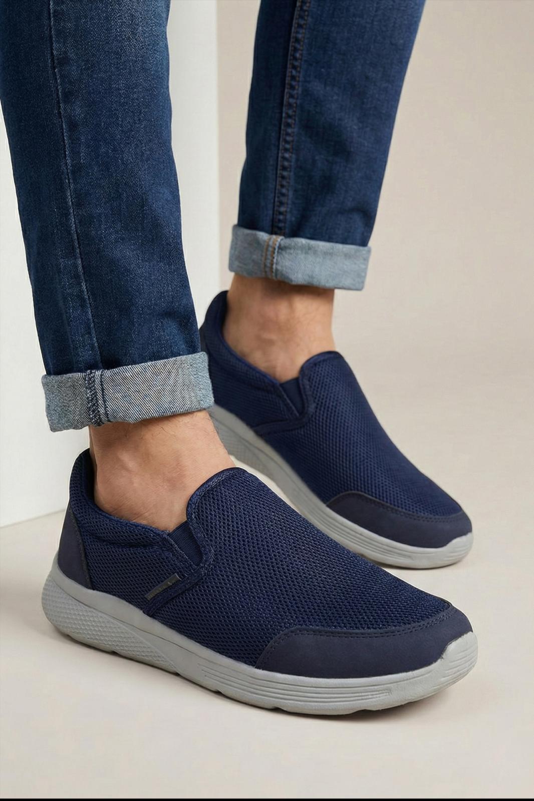 Aqua Bağcıksız Nefes Alabilen Hafif Rahat Taban Erkek Sneaker