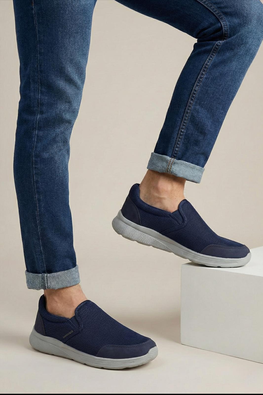 Aqua Bağcıksız Nefes Alabilen Hafif Rahat Taban Erkek Sneaker