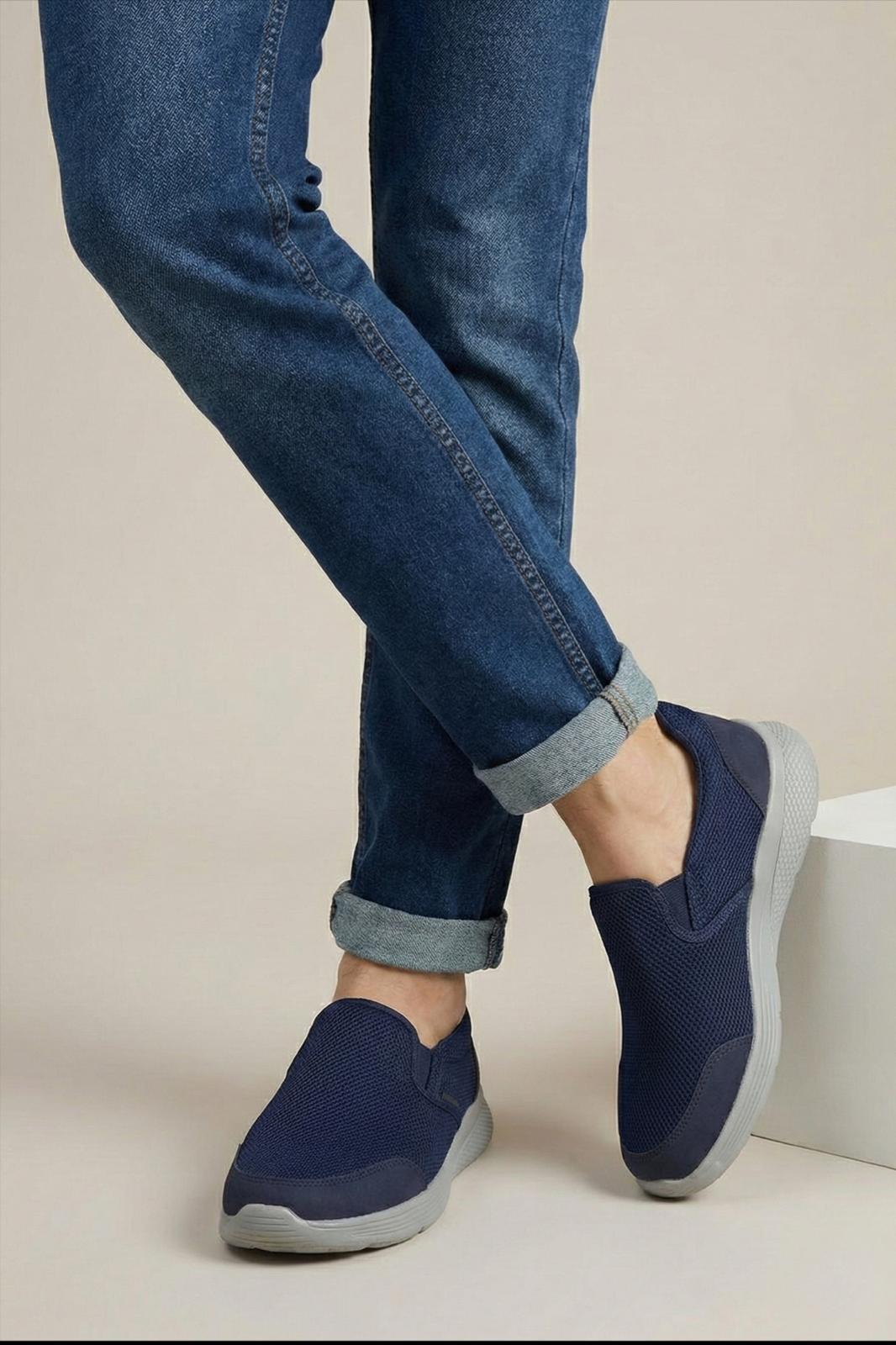 Aqua Bağcıksız Nefes Alabilen Hafif Rahat Taban Erkek Sneaker