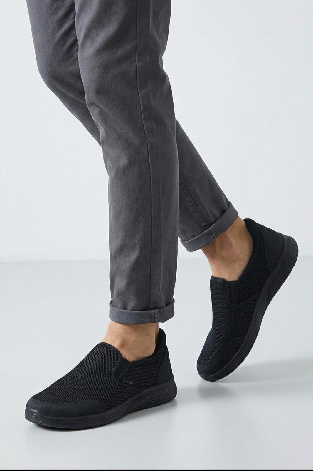 Aqua Bağcıksız Nefes Alabilen Hafif Rahat Taban Erkek Sneaker