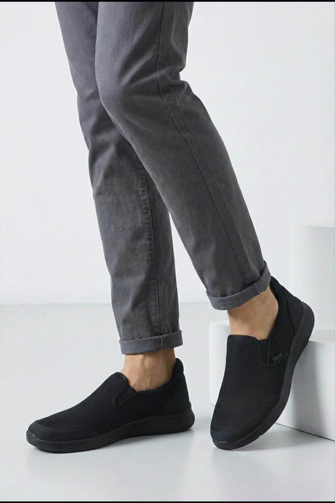 Aqua Bağcıksız Nefes Alabilen Hafif Rahat Taban Erkek Sneaker