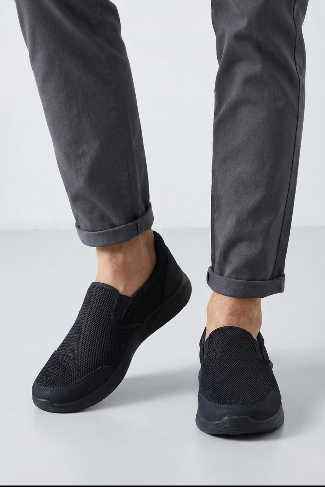 Aqua Bağcıksız Nefes Alabilen Hafif Rahat Taban Erkek Sneaker