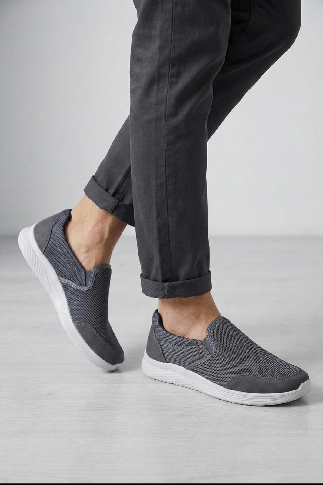 Aqua Bağcıksız Nefes Alabilen Hafif Rahat Taban Erkek Sneaker