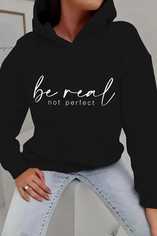 Be Real Ön Yazı Baskılı İçi Pamuklu Unisex Sweatshirt