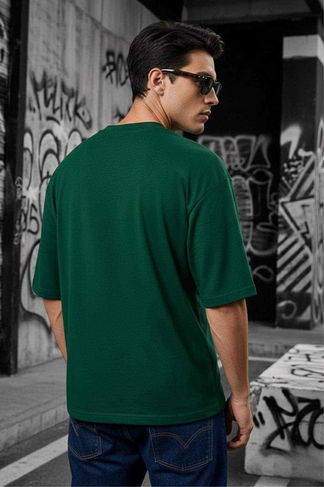 Benriy Erkek Oversize Basic Bisiklet Yaka Pamuklu T-Shirt Rahat Kesim Unisex Sevgili Kombini