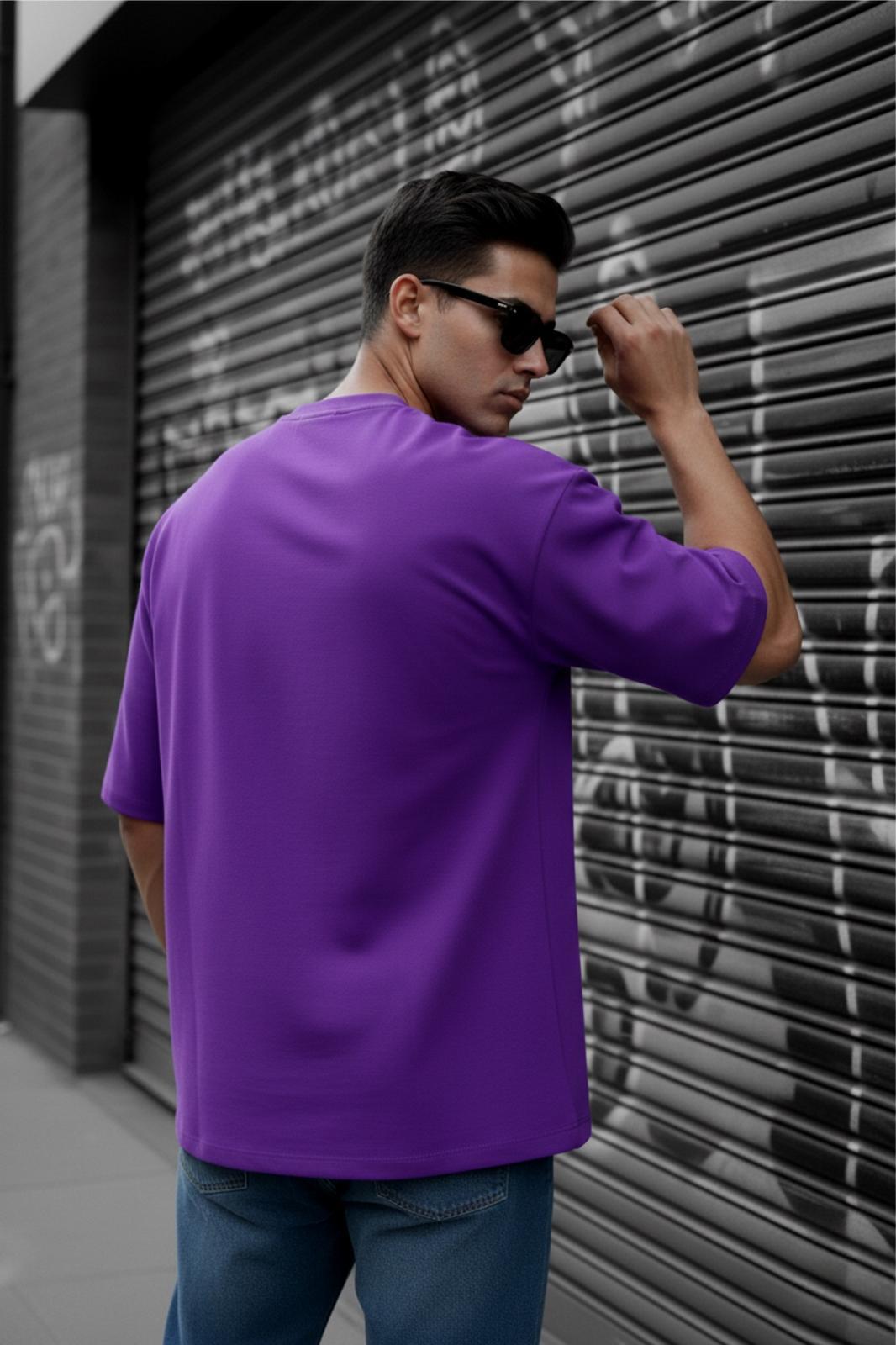 Benriy Erkek Oversize Basic Bisiklet Yaka Pamuklu T-Shirt Rahat Kesim Unisex Sevgili Kombini