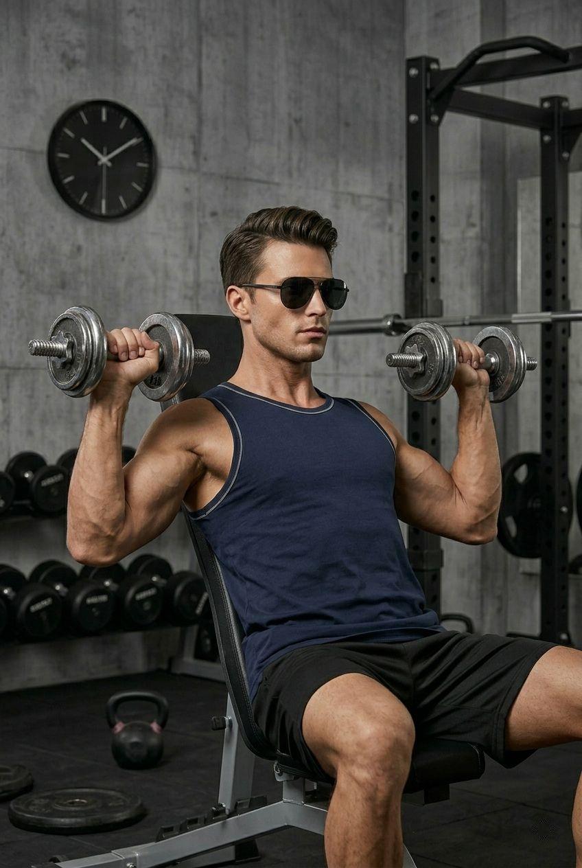 Biye Detaylı Bisiklet Yaka Erkek Atlet - Fitness ve Günlük Stil
