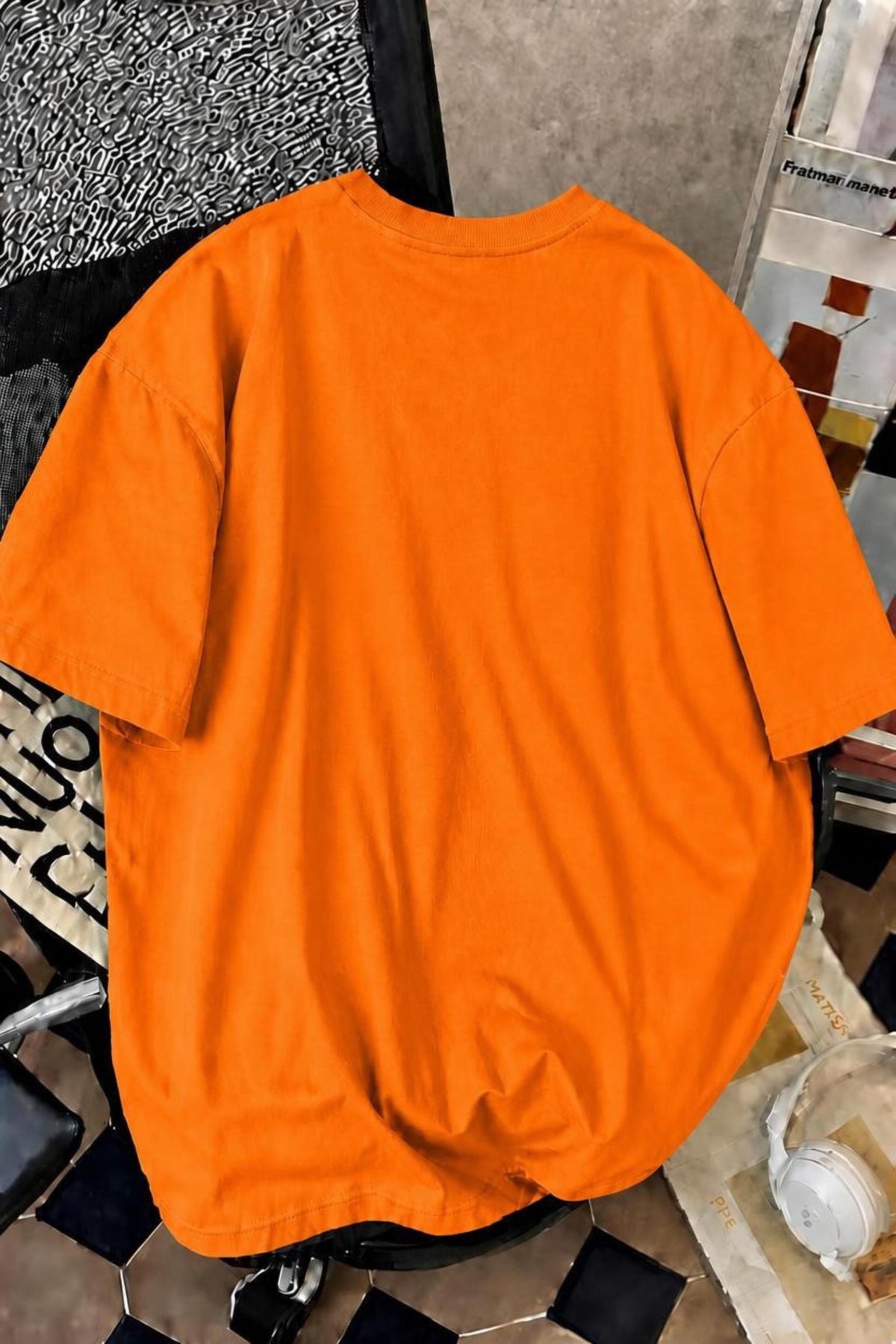 Blueberry Girl Tasarım Baskılı Pamuklu Oversize Kadın T-Shirt