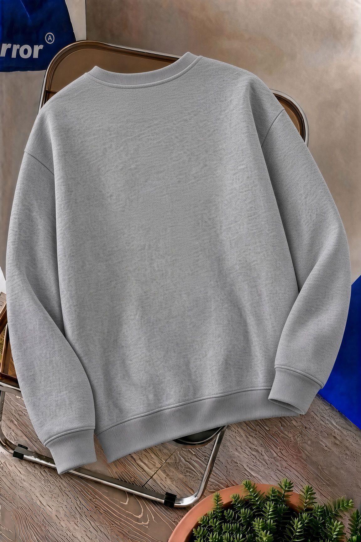 Bs Life Design Minimalist İllüstrasyon Baskılı Unisex Kapüşonlu Sweatshirt-Büyük Beden Seçenekli