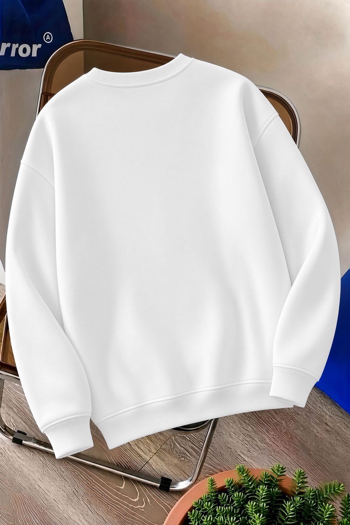 Bs Life Design Minimalist İllüstrasyon Baskılı Unisex Kapüşonlu Sweatshirt-Büyük Beden Seçenekli