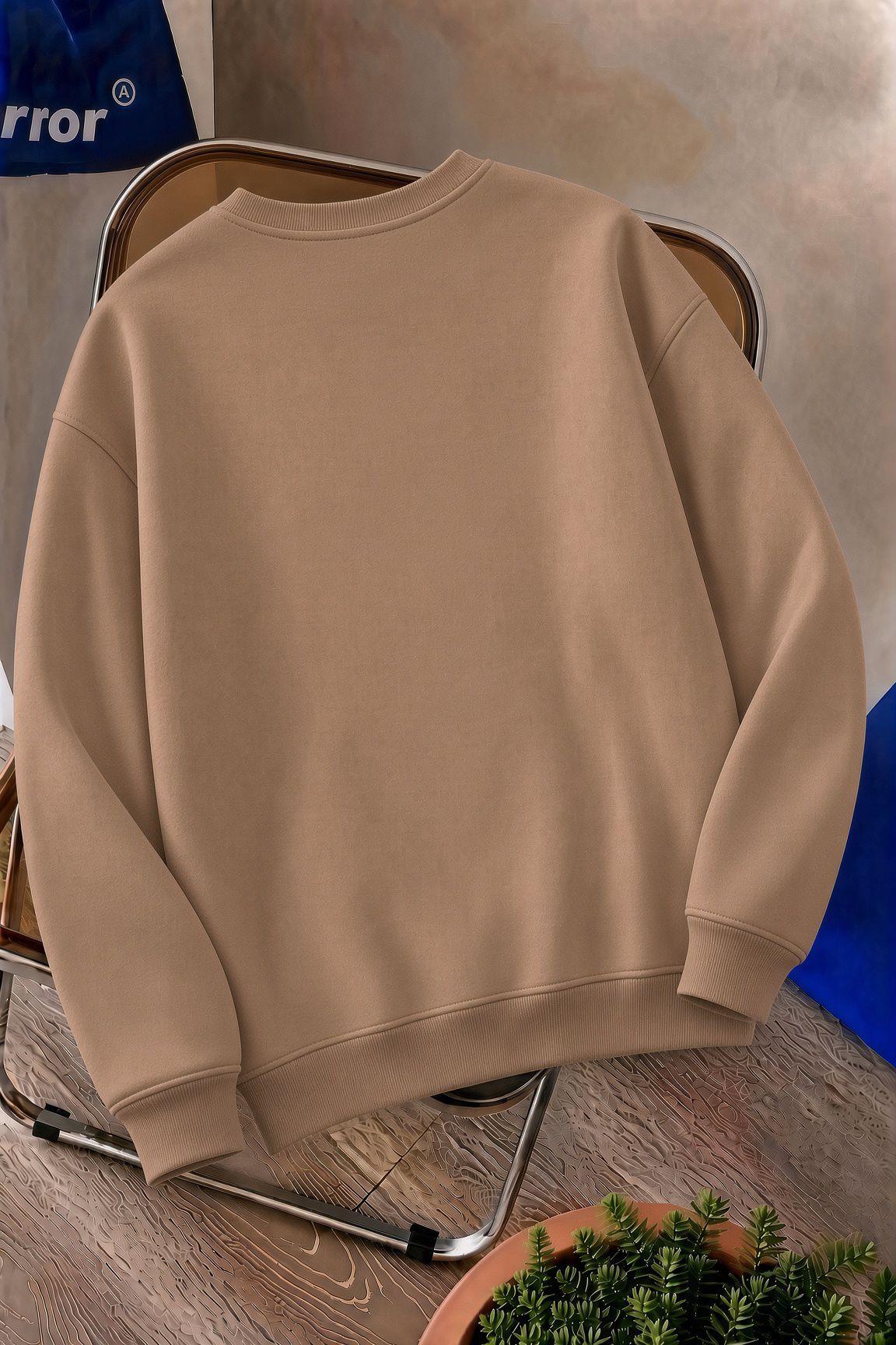 Bs Life Design Minimalist İllüstrasyon Baskılı Unisex Kapüşonlu Sweatshirt-Büyük Beden Seçenekli