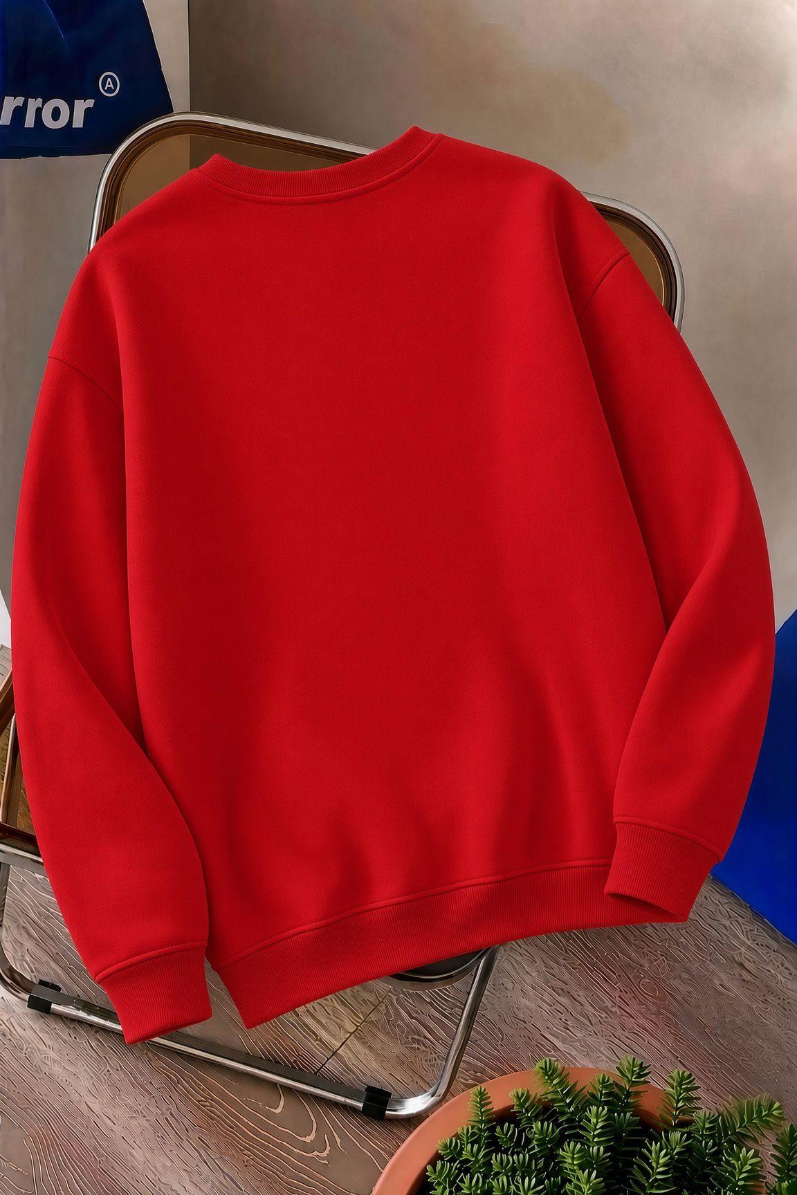 Bs Life Design Minimalist İllüstrasyon Baskılı Unisex Kapüşonlu Sweatshirt-Büyük Beden Seçenekli