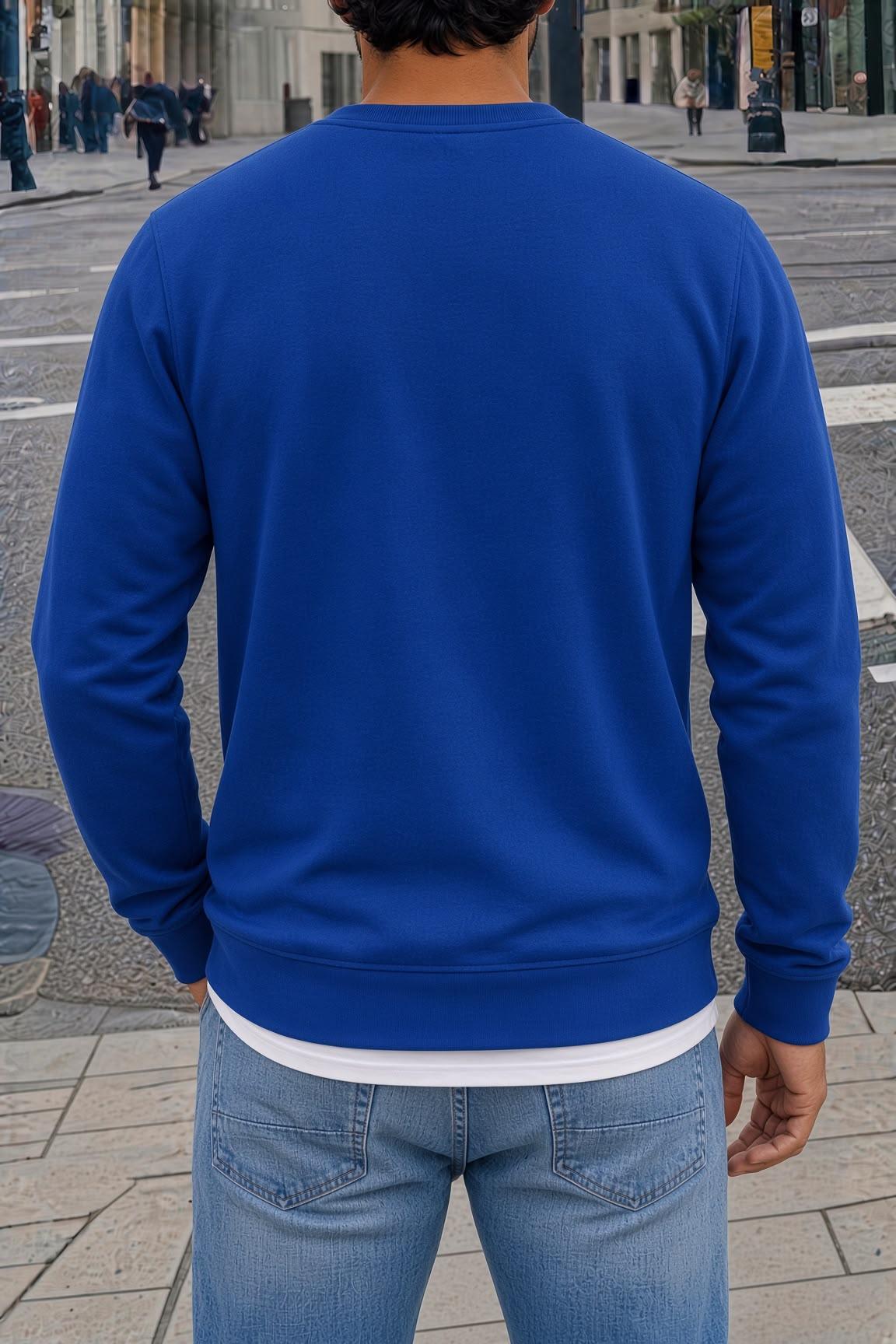 Bs Newyork Brooklyn Baskılı İki İplik Pamuklu Erkek Kanguru Cepli Kapüşonlu Sweatshirt / Hoodie