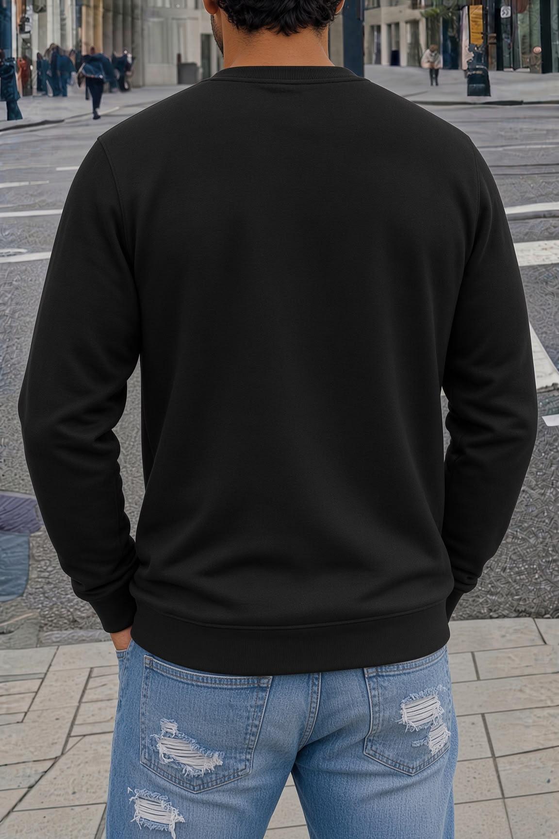 Bs Newyork Brooklyn Baskılı İki İplik Pamuklu Erkek Kanguru Cepli Kapüşonlu Sweatshirt / Hoodie