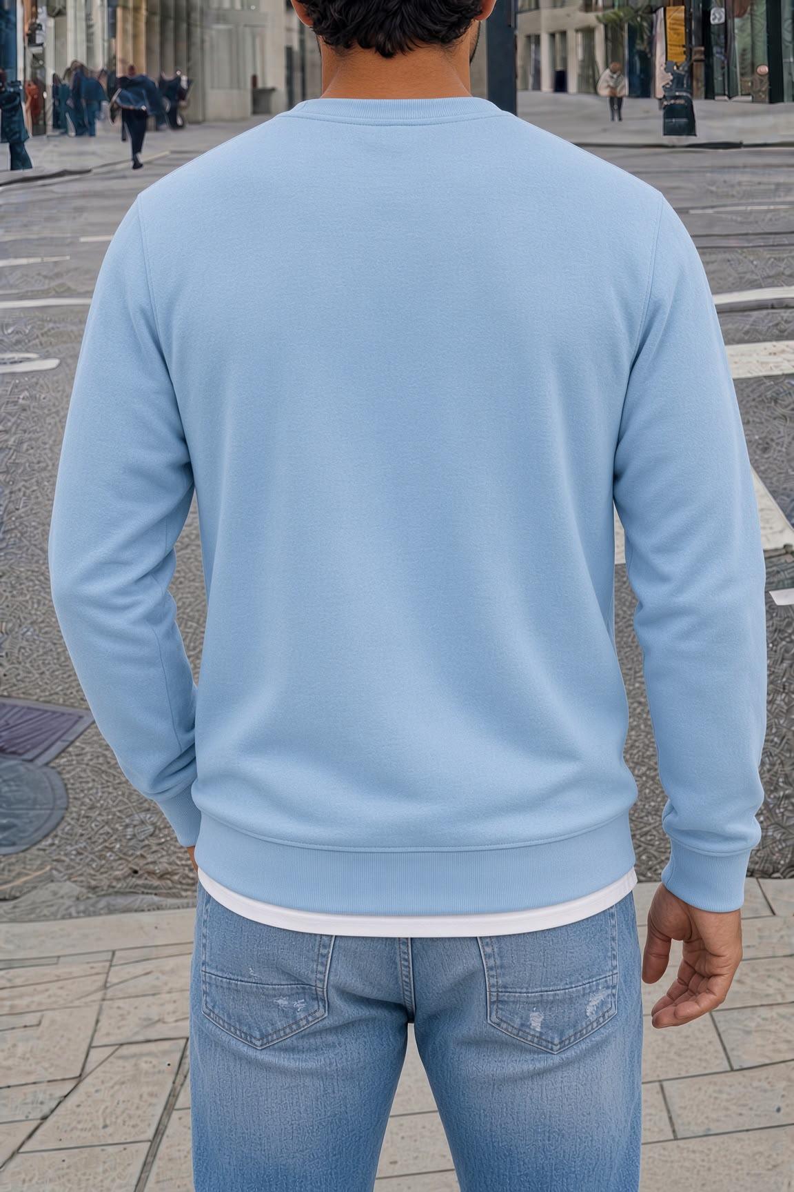 Bs Newyork Brooklyn Baskılı İki İplik Pamuklu Erkek Kanguru Cepli Kapüşonlu Sweatshirt / Hoodie